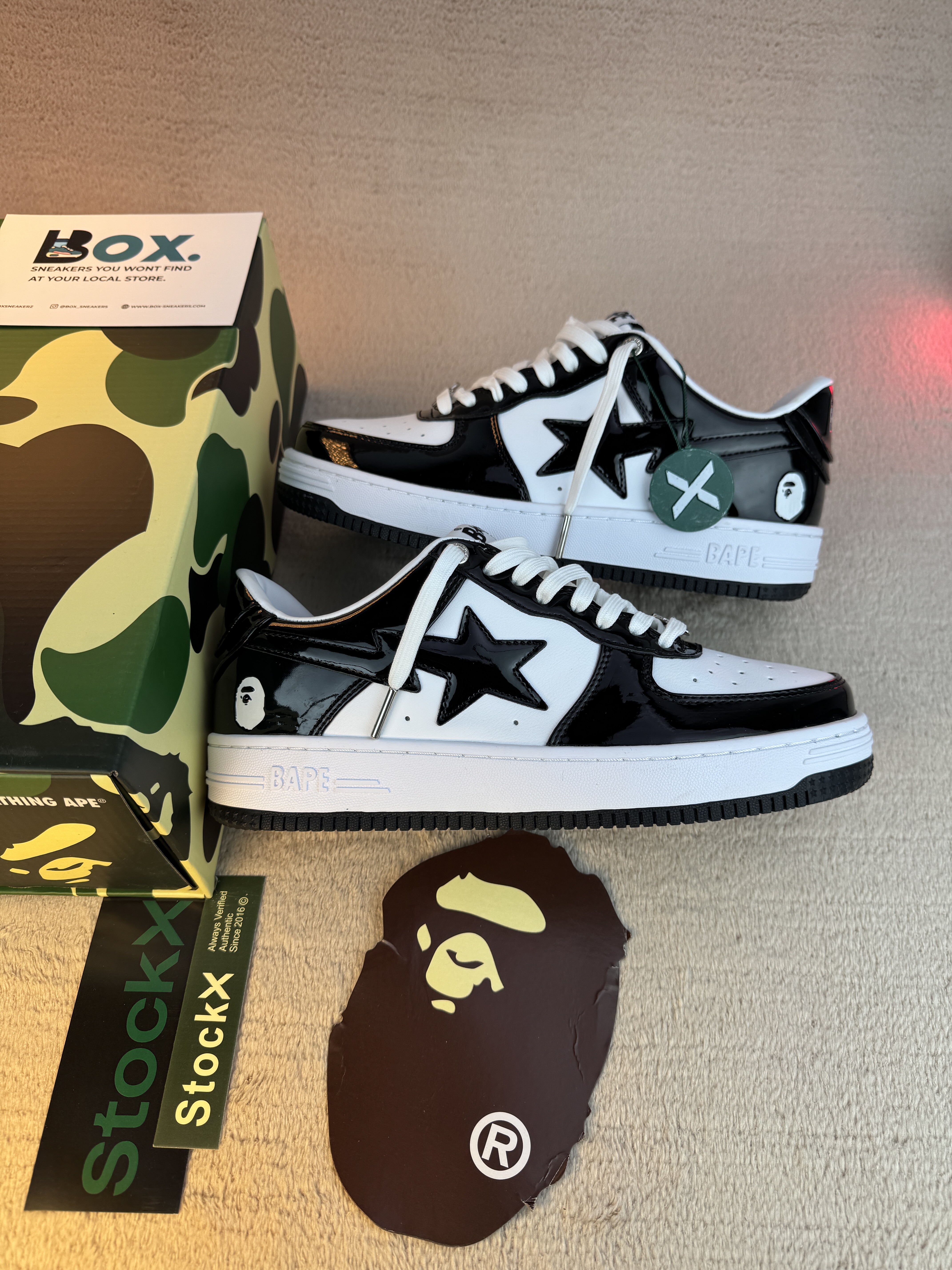 A Bathing Ape Bape Sta White Black - Image 2