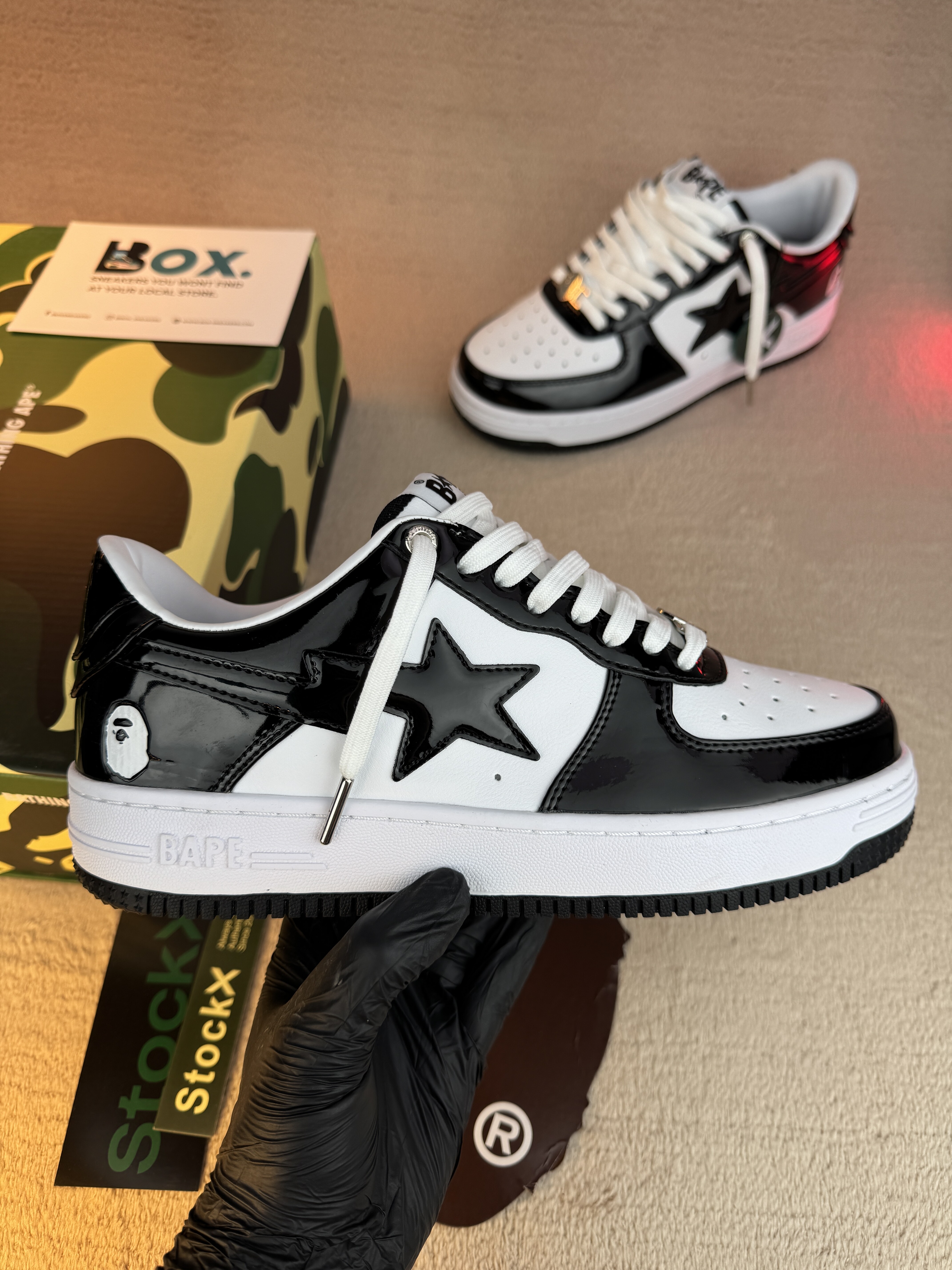 A Bathing Ape Bape Sta White Black - Image 3