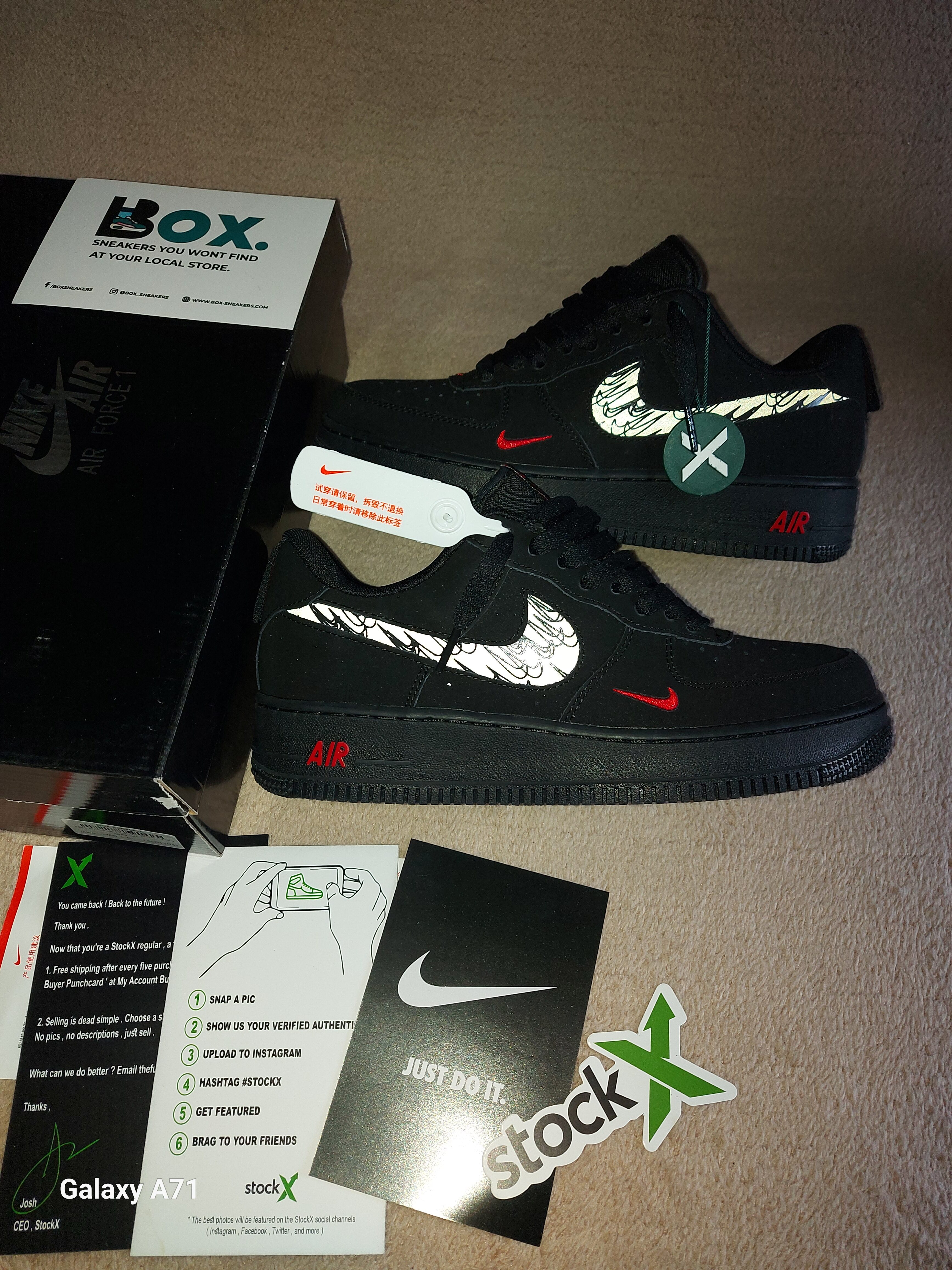 Nike Air Force 1 Low Multi-Swoosh Black Crimson - Image 3
