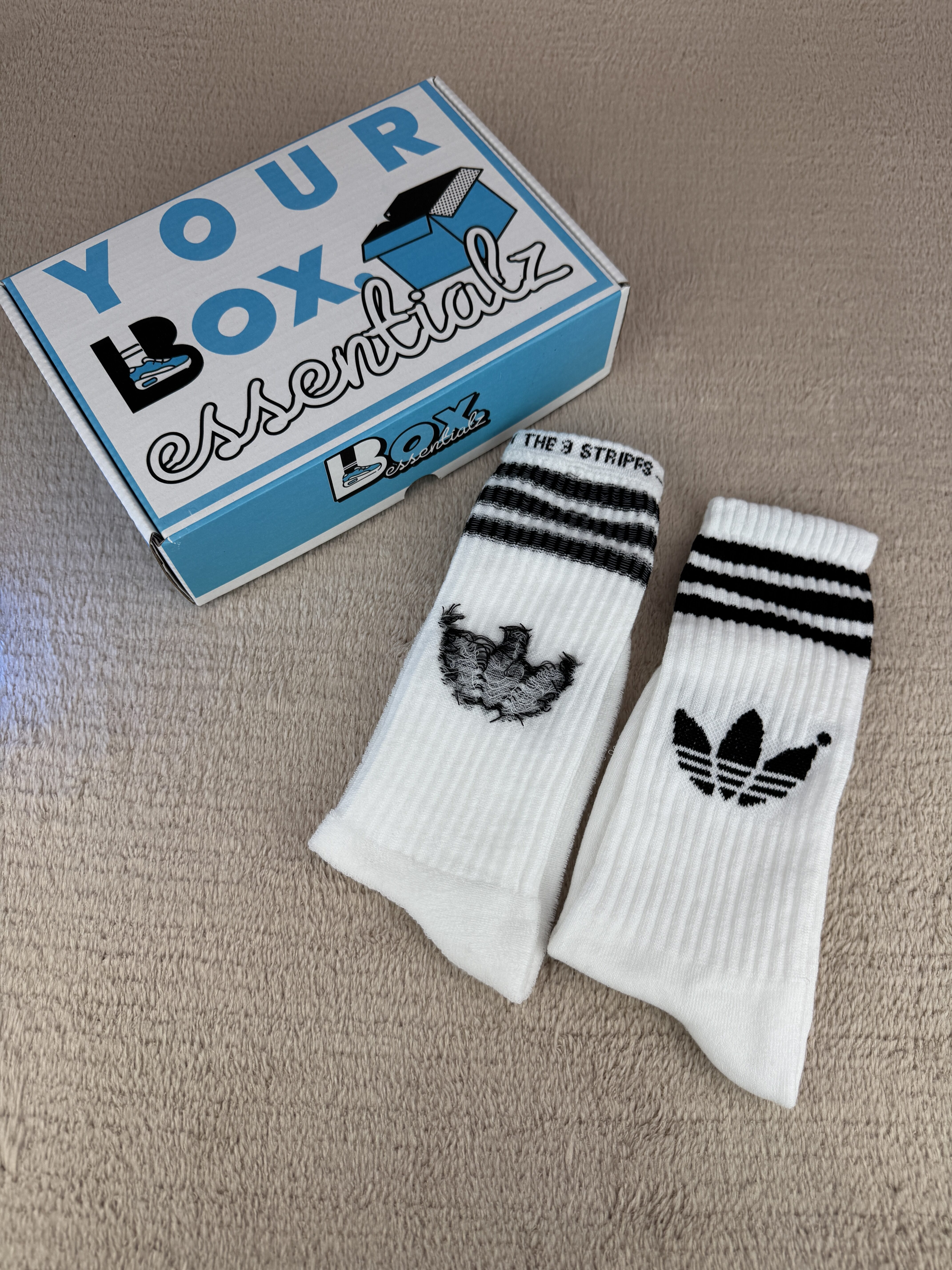 Adidas BV Crew Socks White