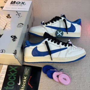 Jordan 1 Retro Low OG SP Fragment x Travis Scott Sail Military Blue