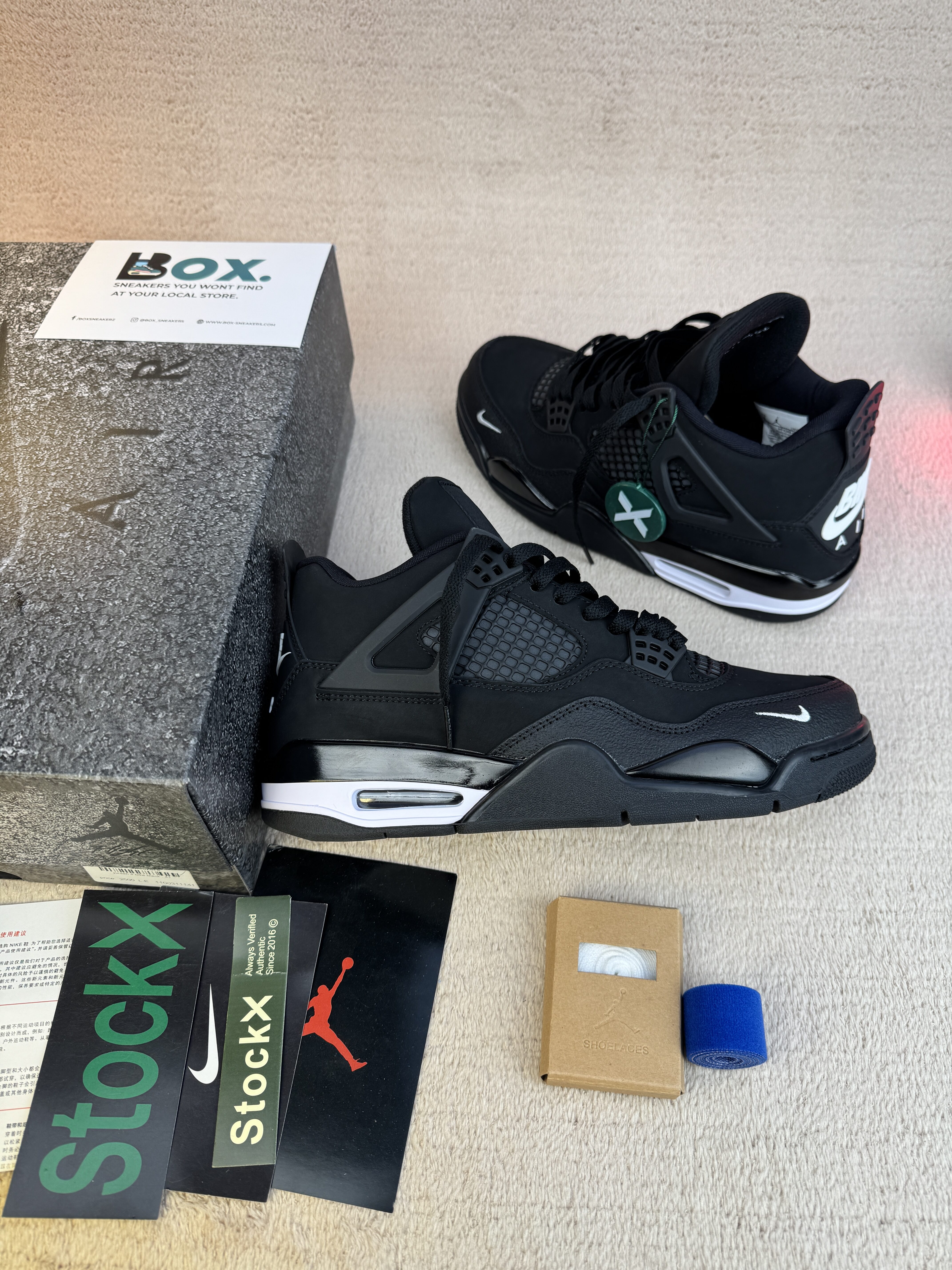 Jordan 4 Bike Black Whaite - Image 2