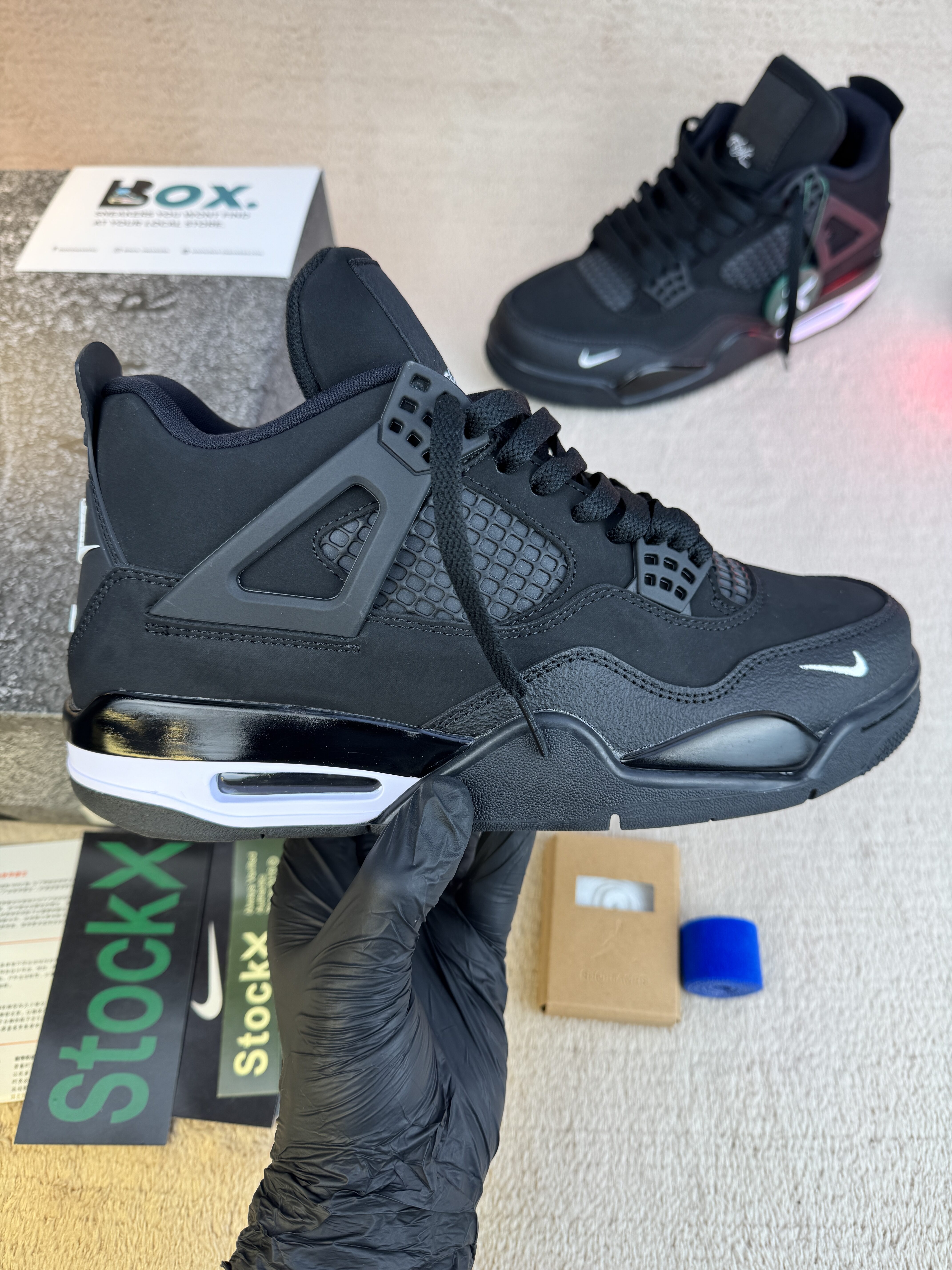 Jordan 4 Bike Black Whaite - Image 3