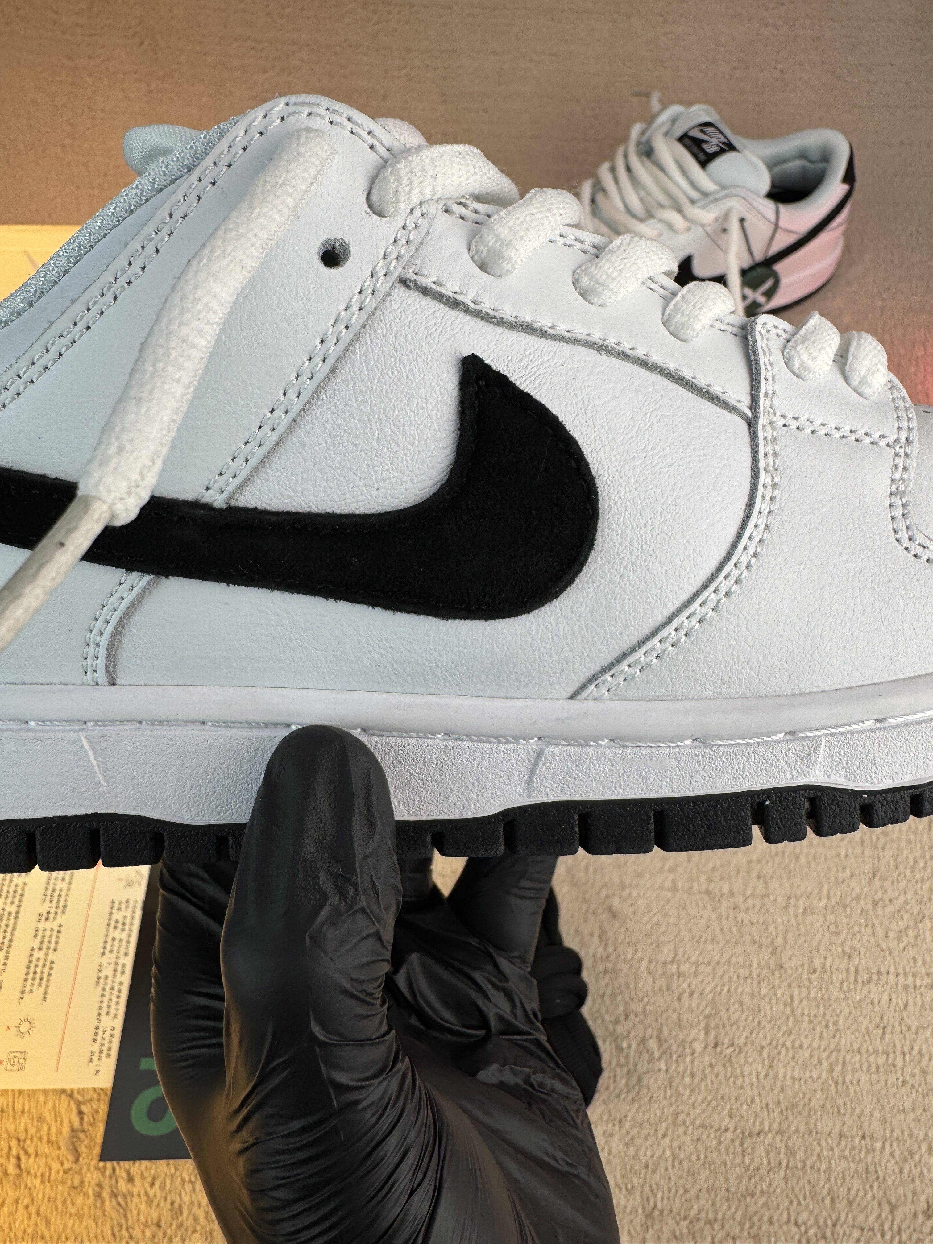 Nike SB Dunk Low White Black - Image 5