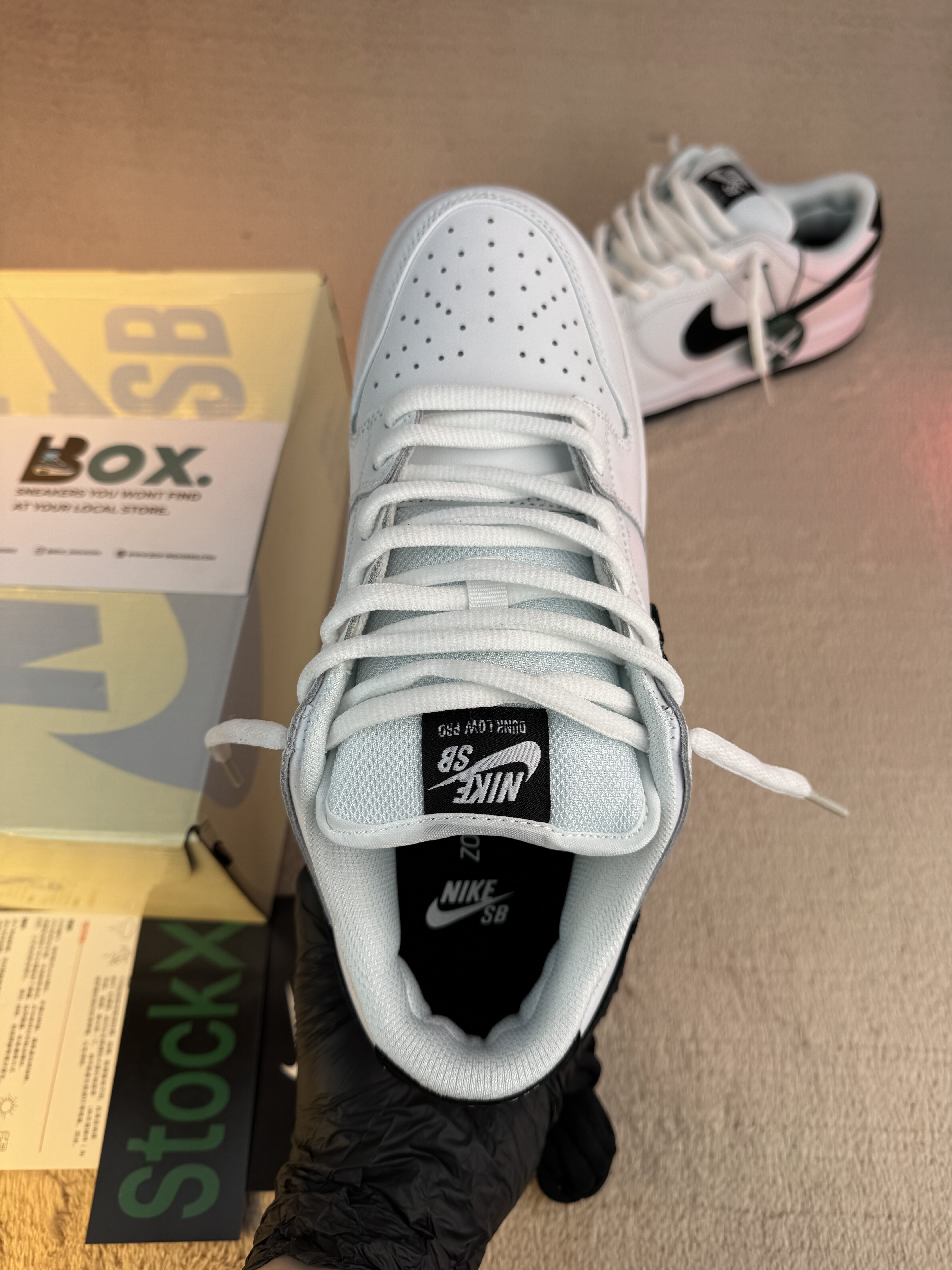 Nike SB Dunk Low White Black - Image 11