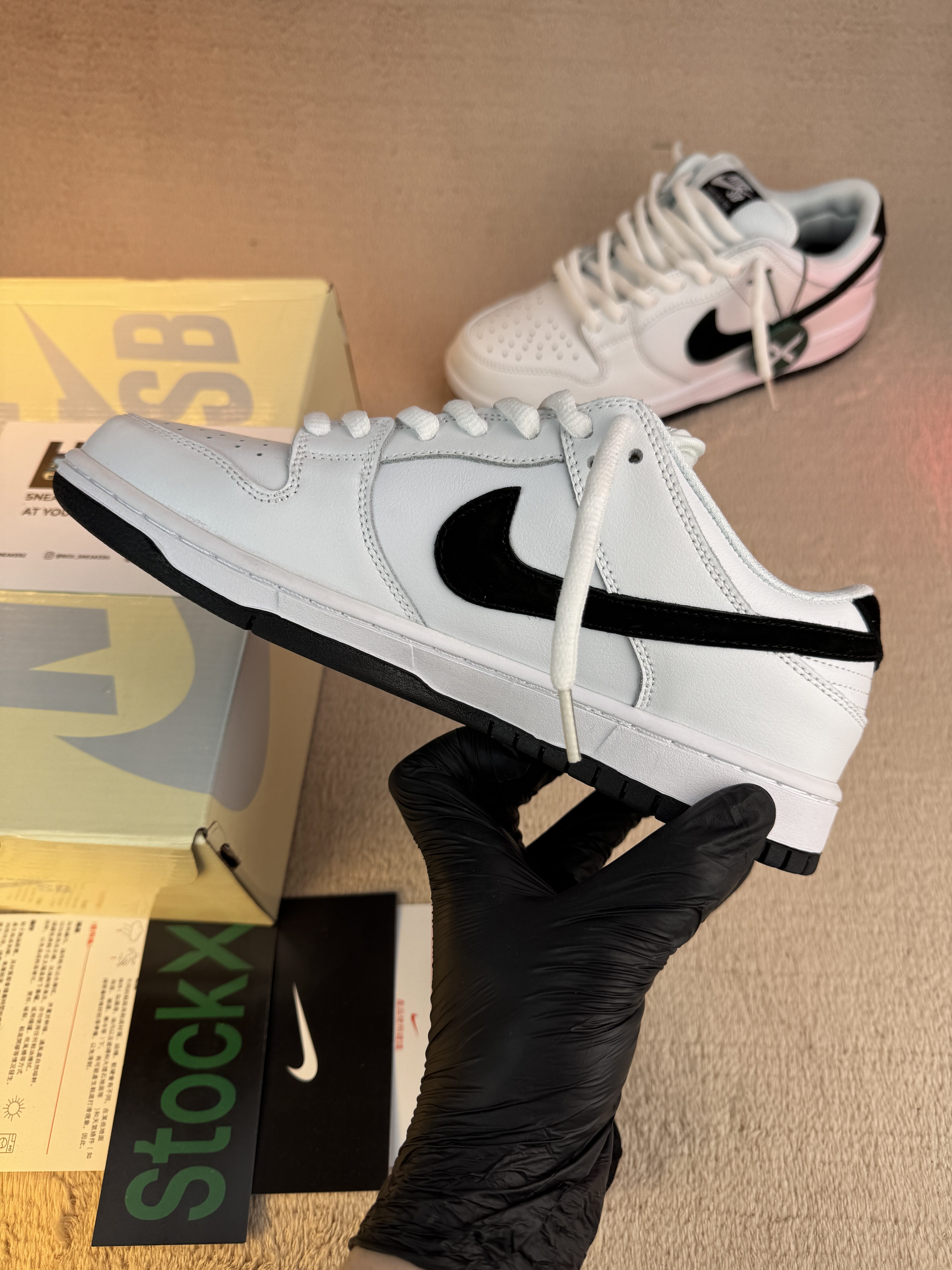 Nike SB Dunk Low White Black - Image 12