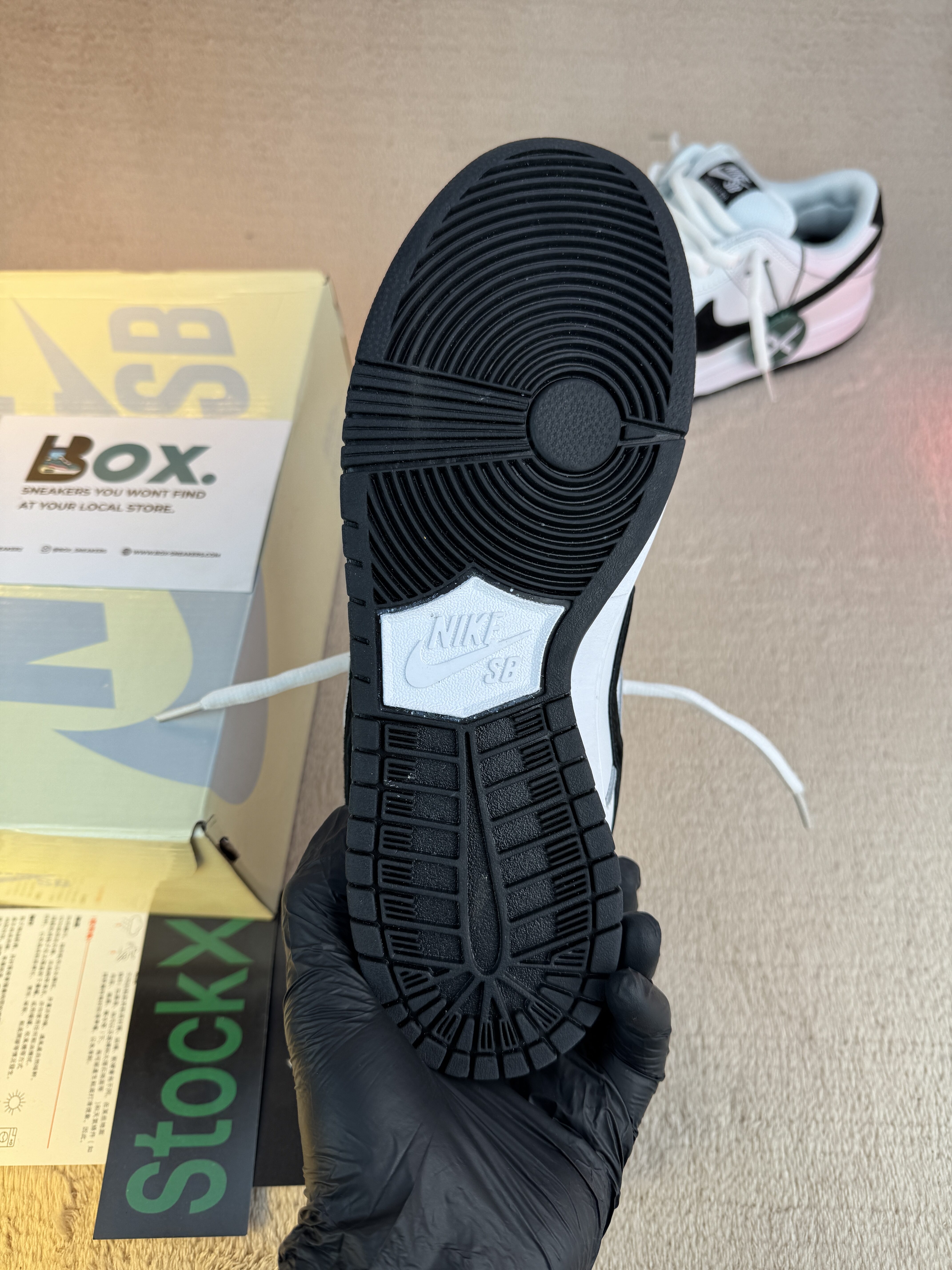 Nike SB Dunk Low White Black - Image 13