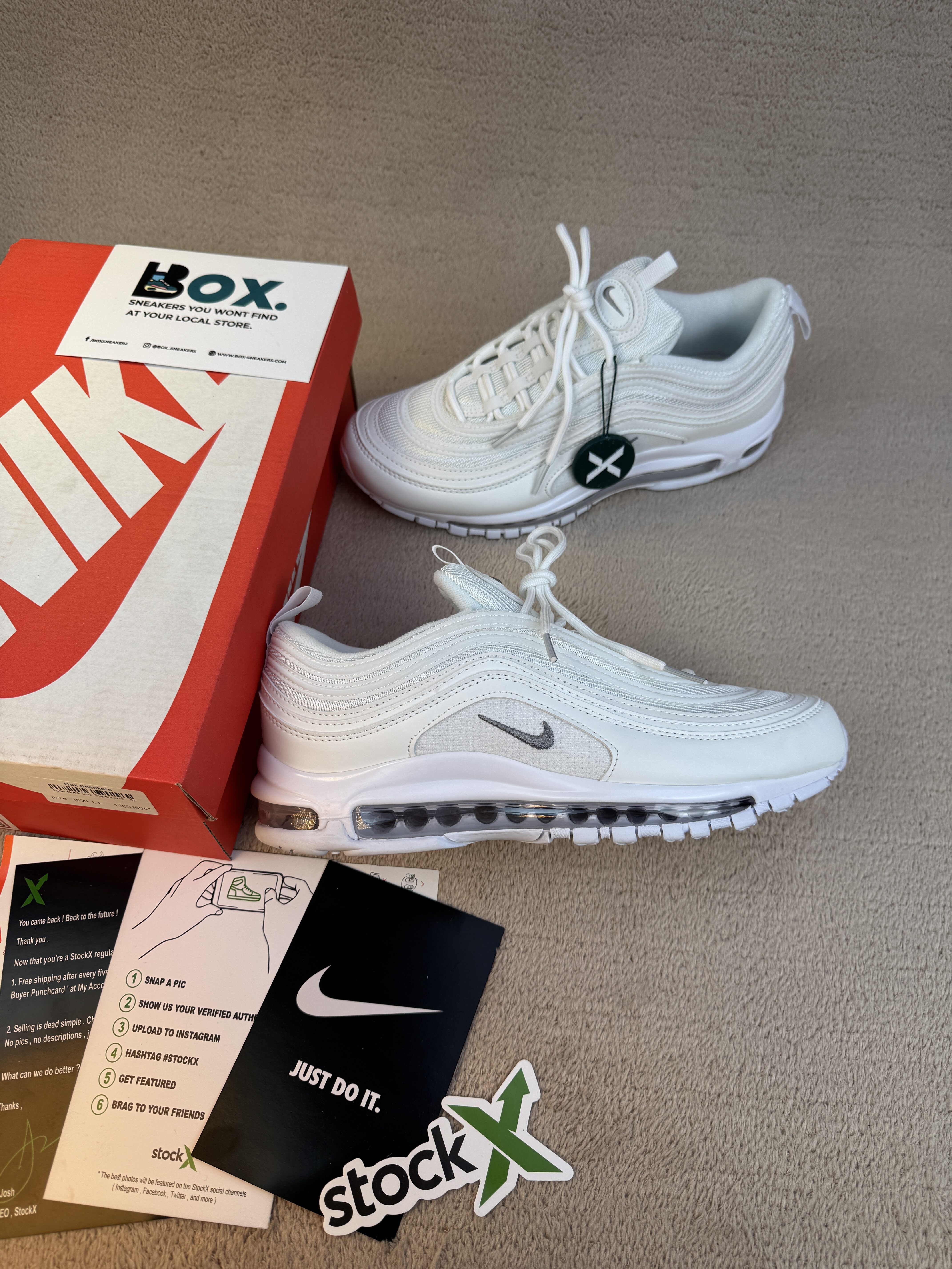 Nike Air Max 97 'Triple White Wolf Grey' - Image 2