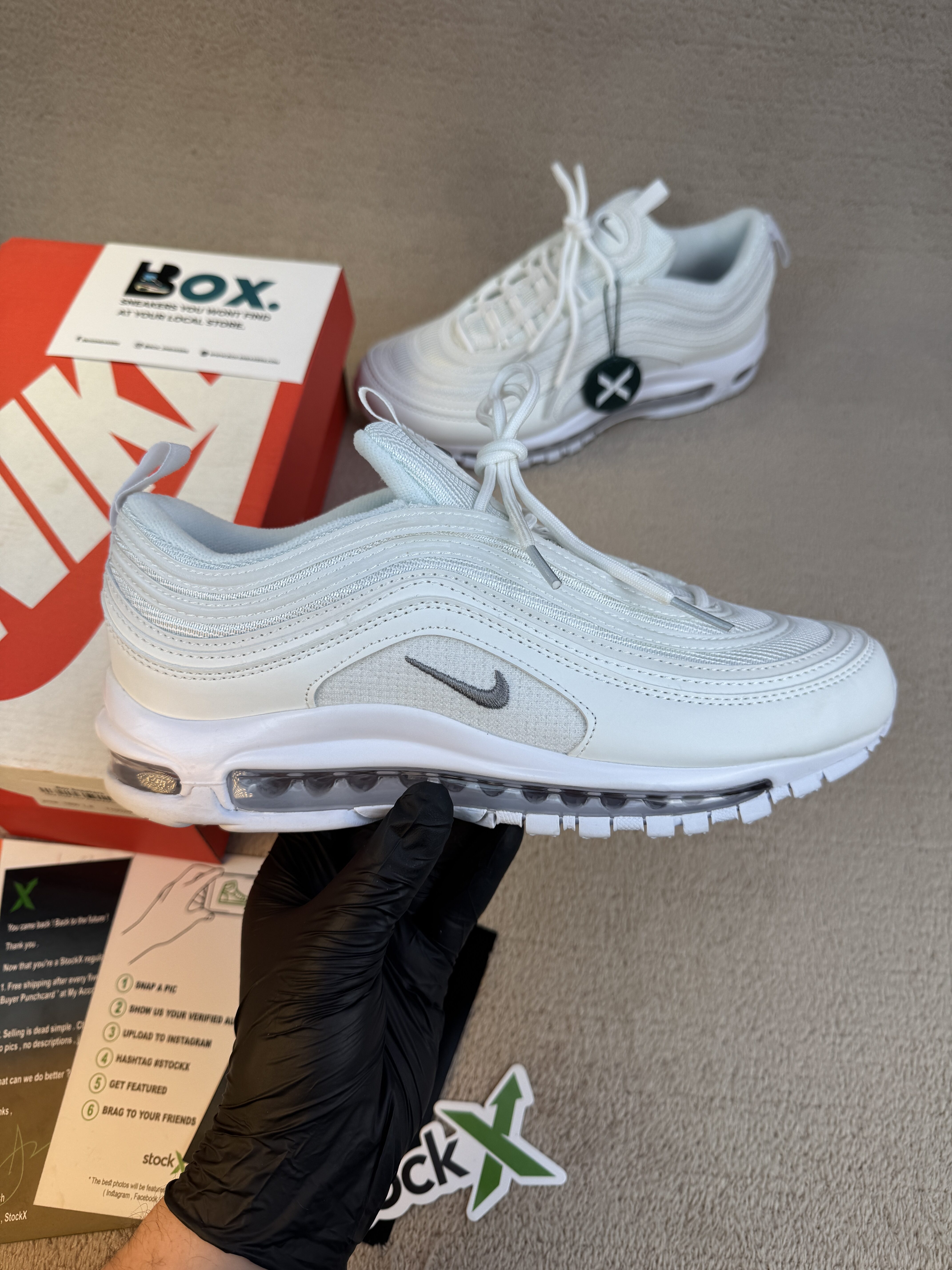 Nike Air Max 97 'Triple White Wolf Grey' - Image 4