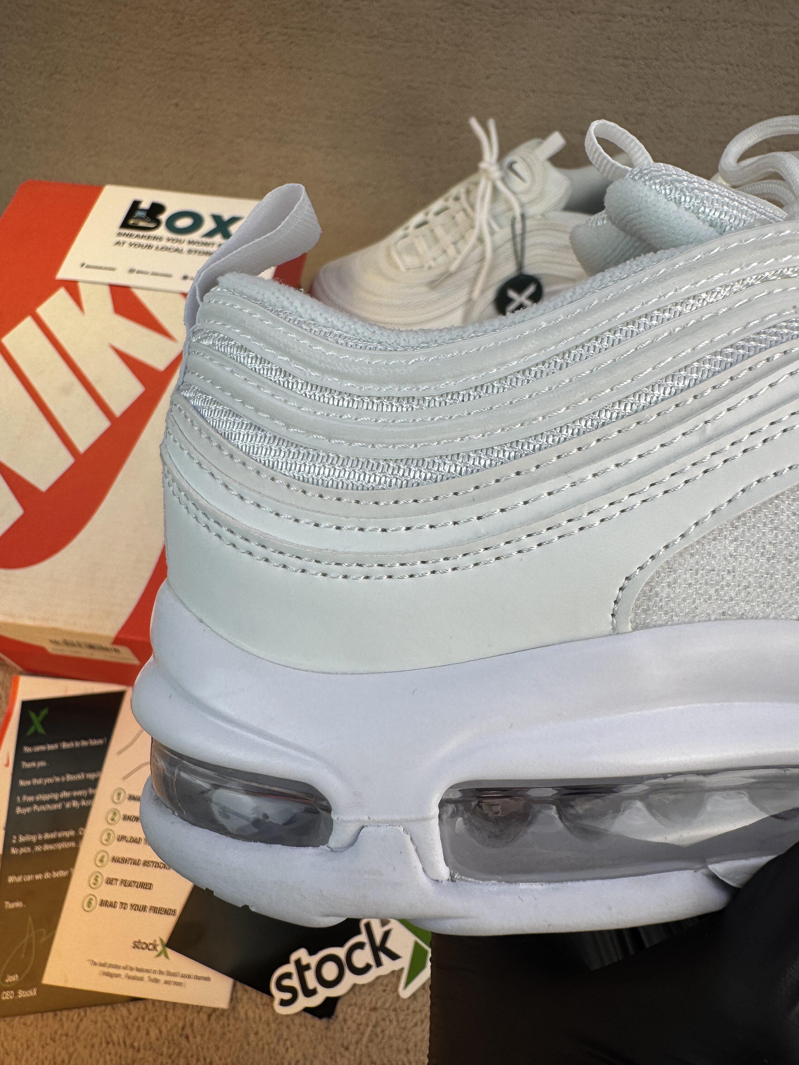 Nike Air Max 97 'Triple White Wolf Grey' - Image 5