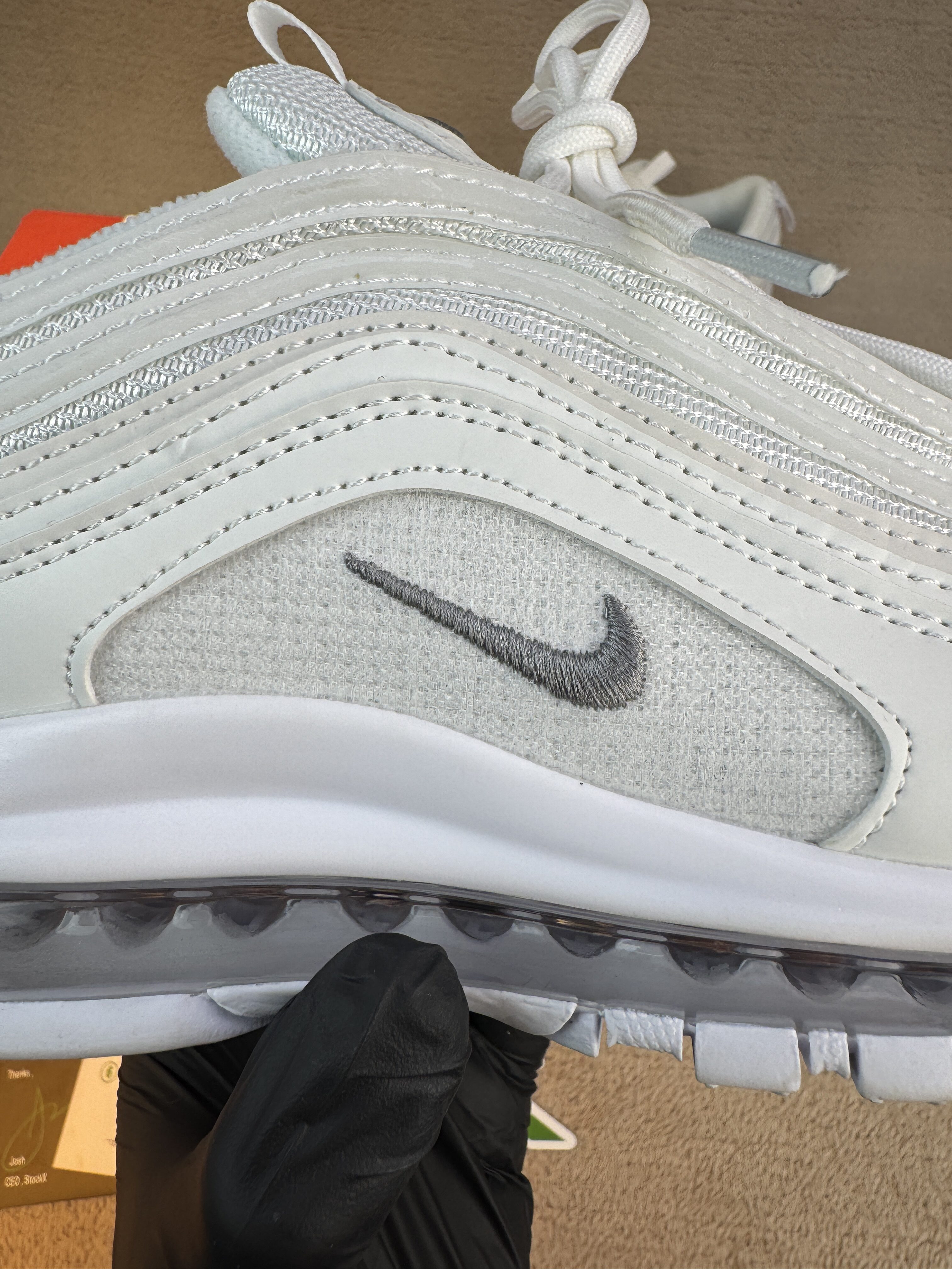Nike Air Max 97 'Triple White Wolf Grey' - Image 6