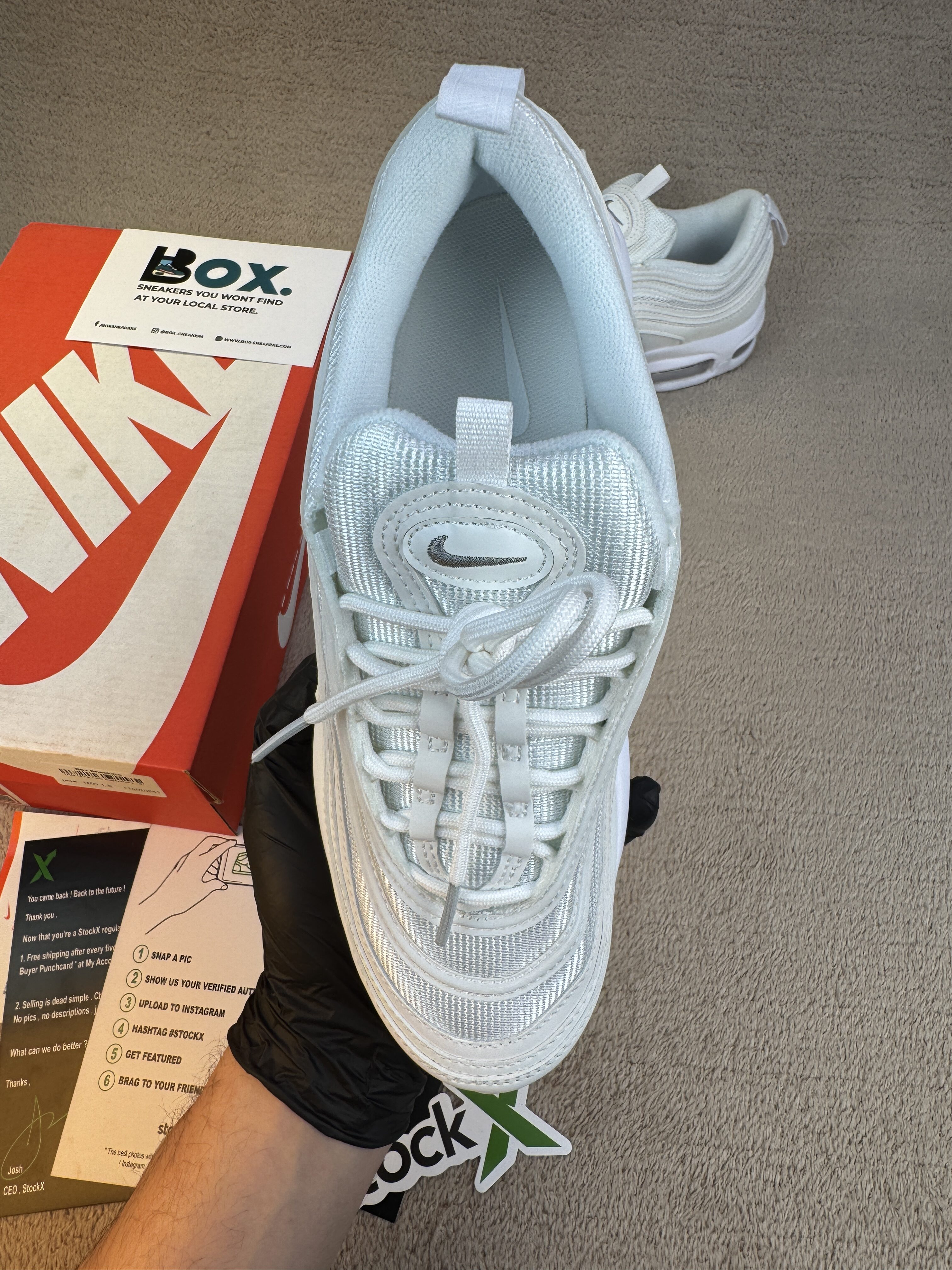 Nike Air Max 97 'Triple White Wolf Grey' - Image 9