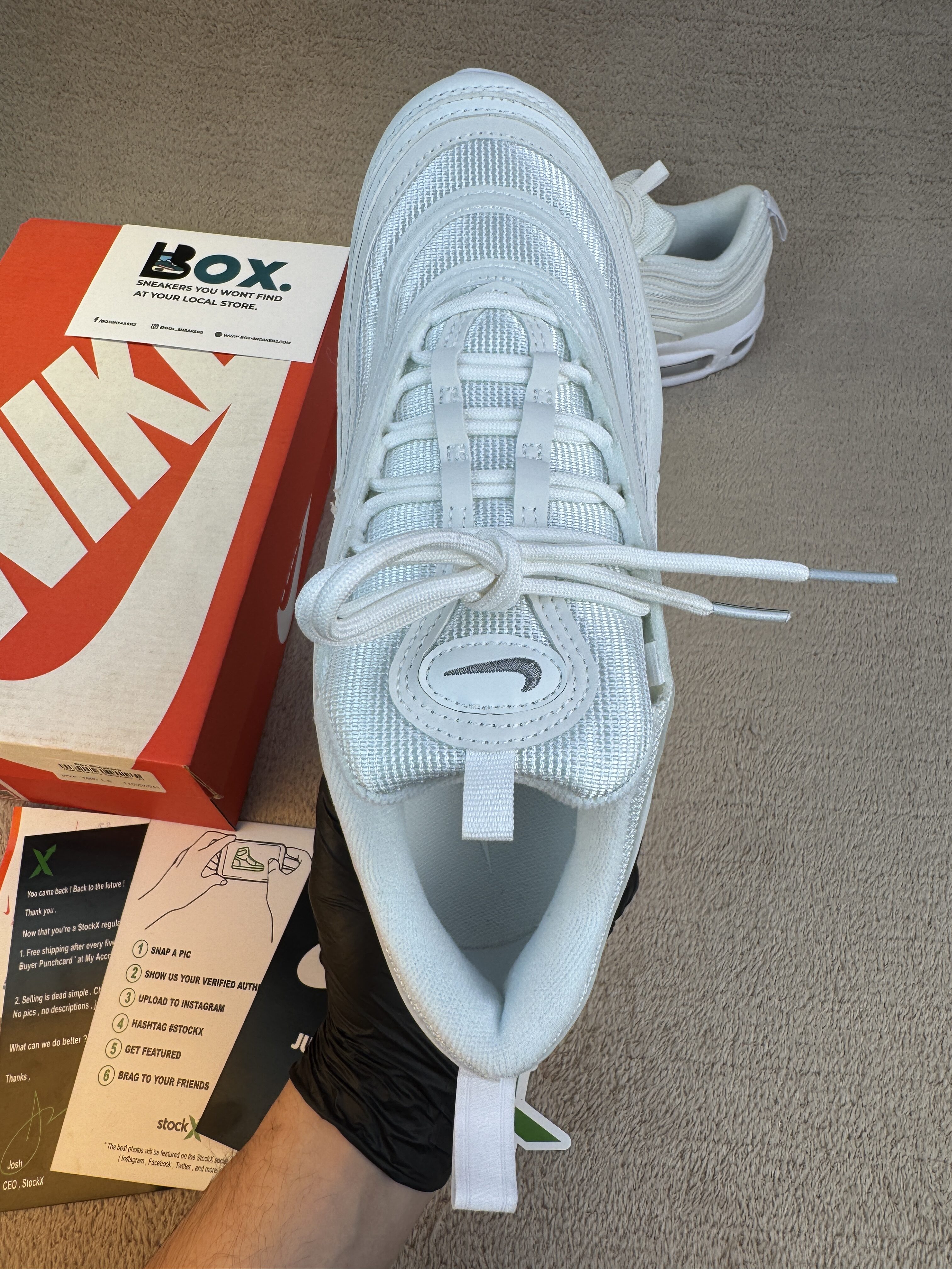 Nike Air Max 97 'Triple White Wolf Grey' - Image 10