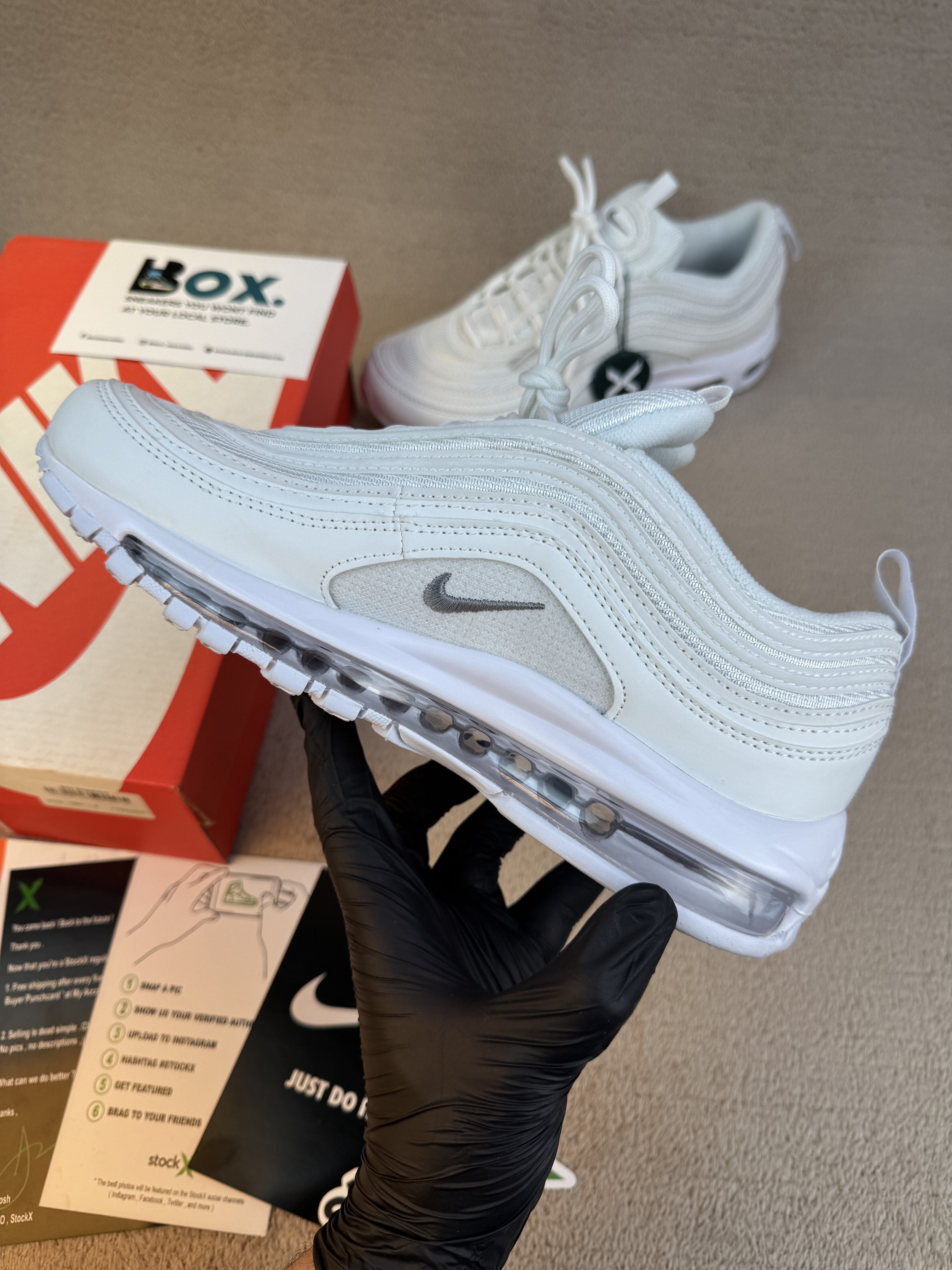 Nike Air Max 97 'Triple White Wolf Grey' - Image 11