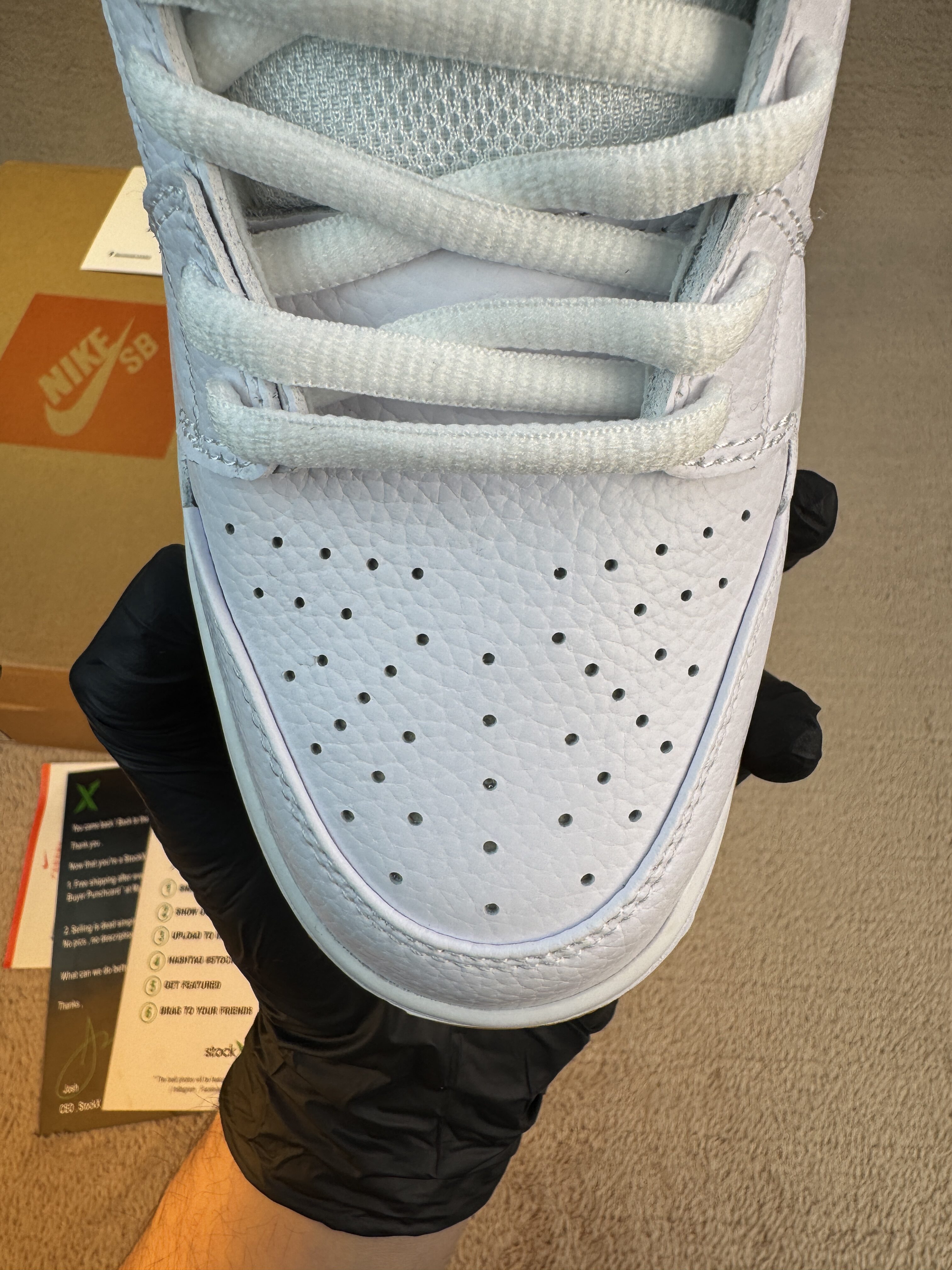 Nike SB Dunk Low SB 'White Gum' - Image 7