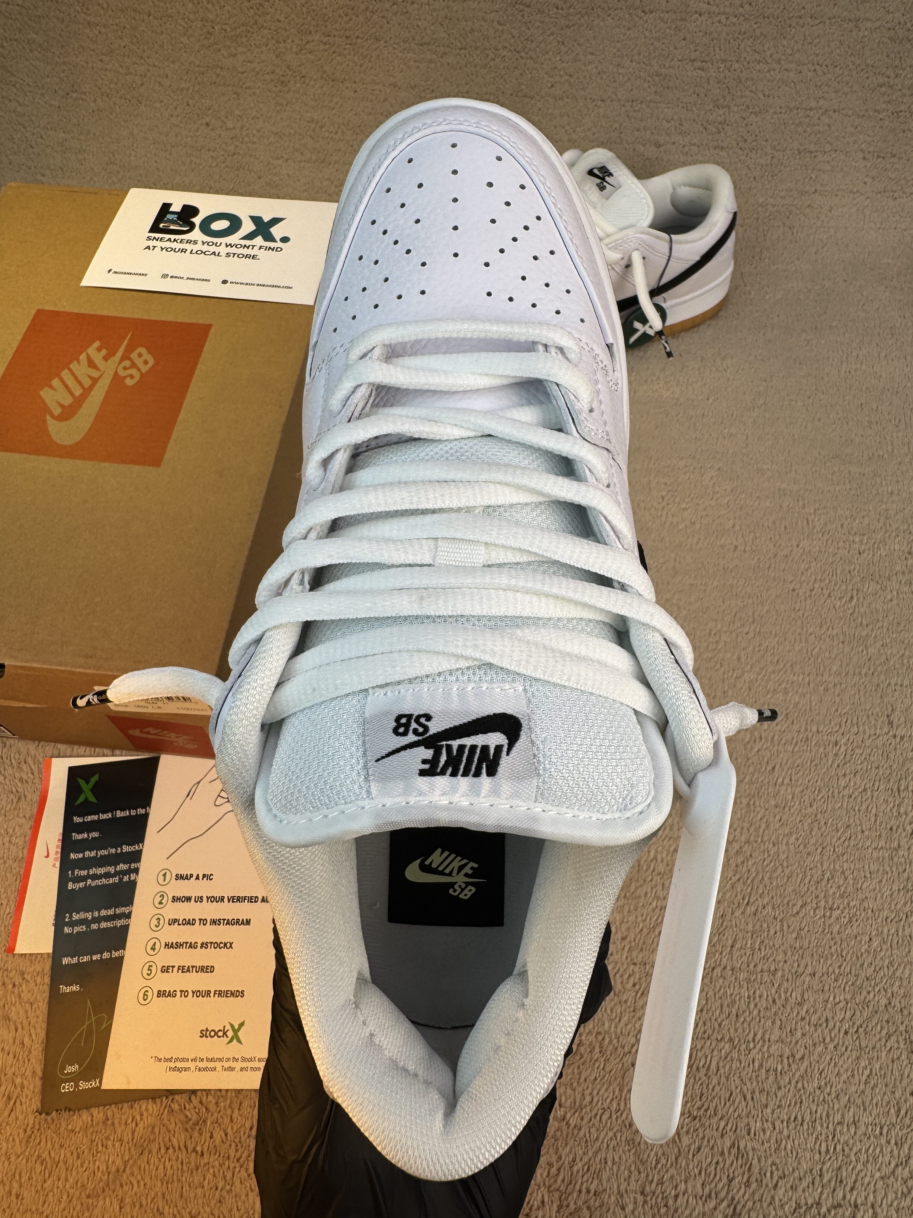 Nike SB Dunk Low SB 'White Gum' - Image 9