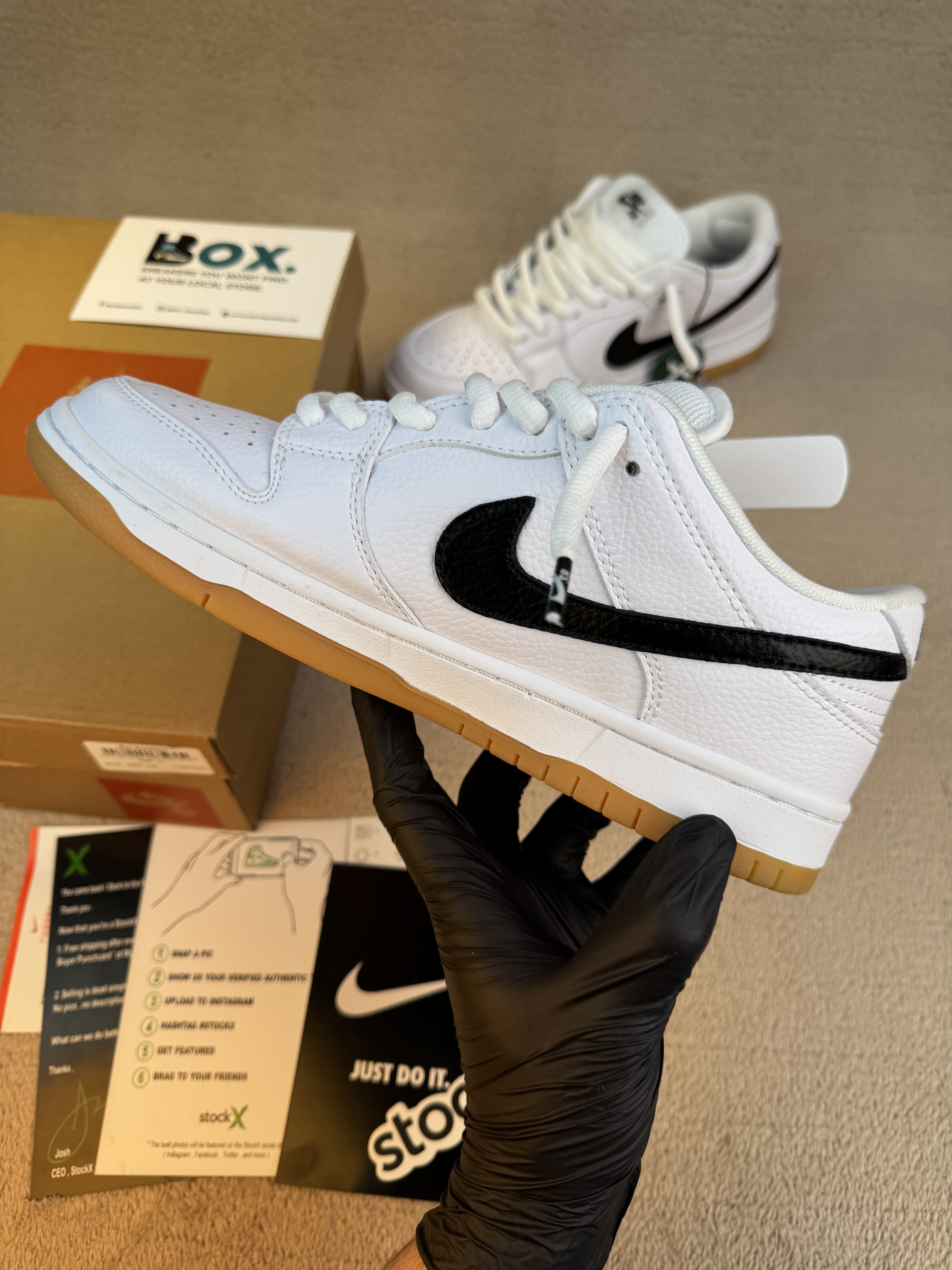 Nike SB Dunk Low SB 'White Gum' - Image 11