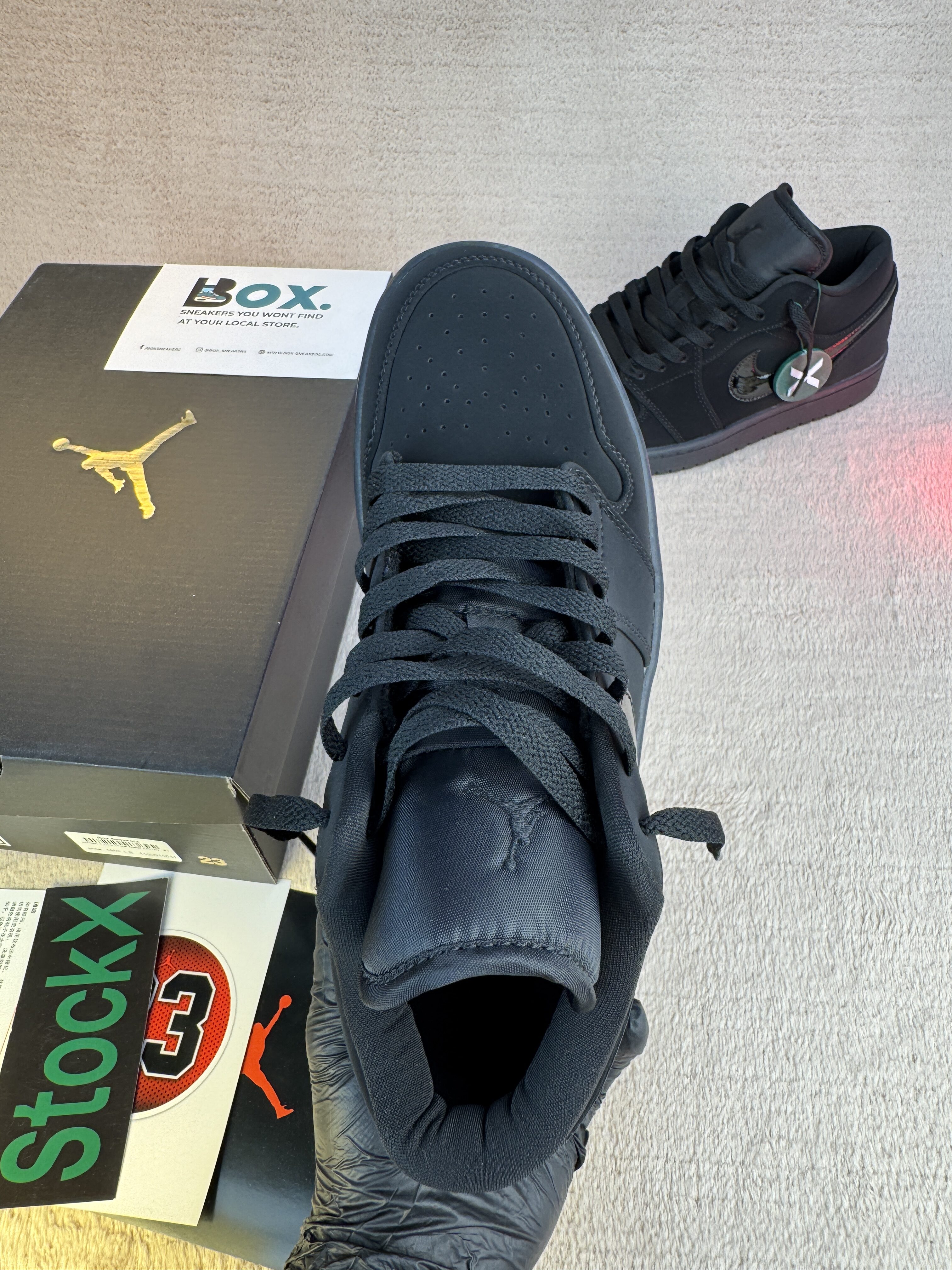 Jordan 1 Low Triple Black - Image 11