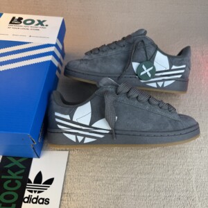 Adidas Campus 00s Grey White Gum Oversized Logo