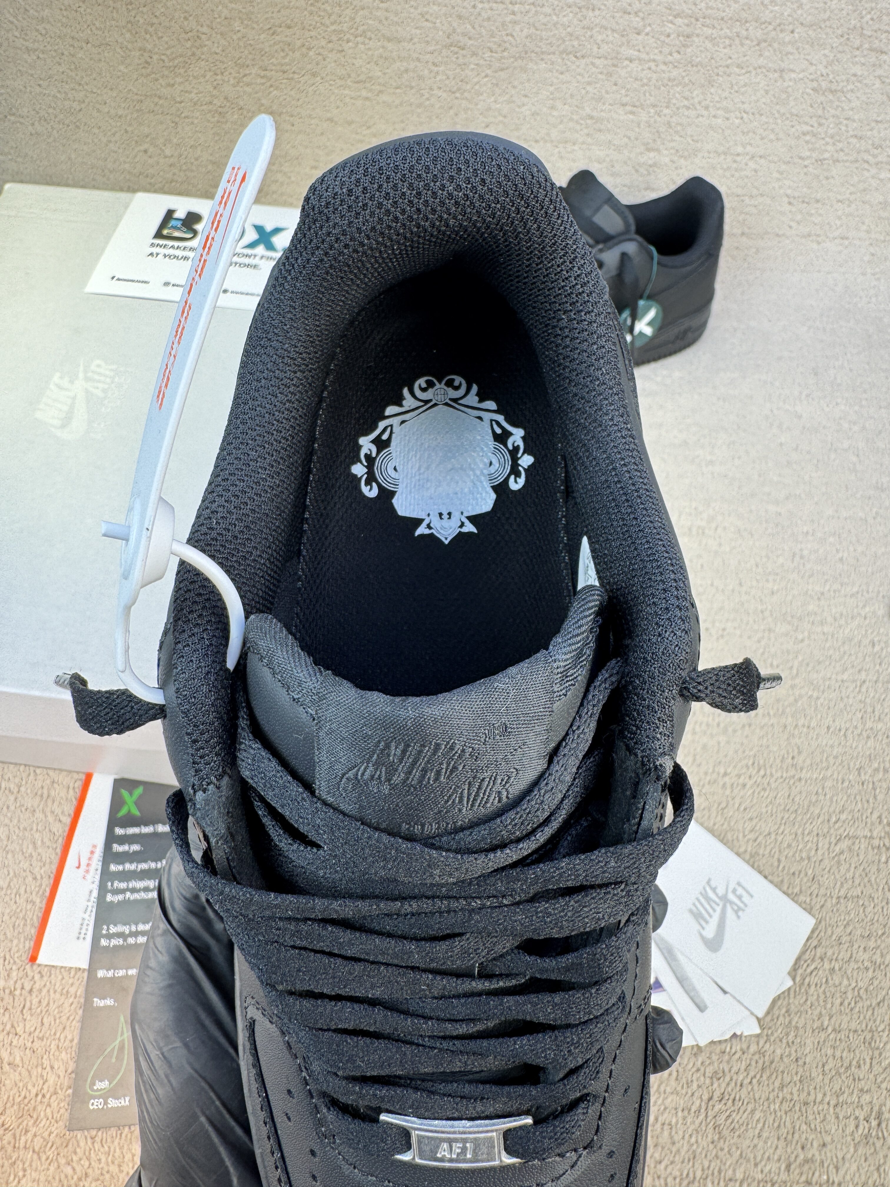 Nike Air Force 1 Low '07Black premium leather - Image 9