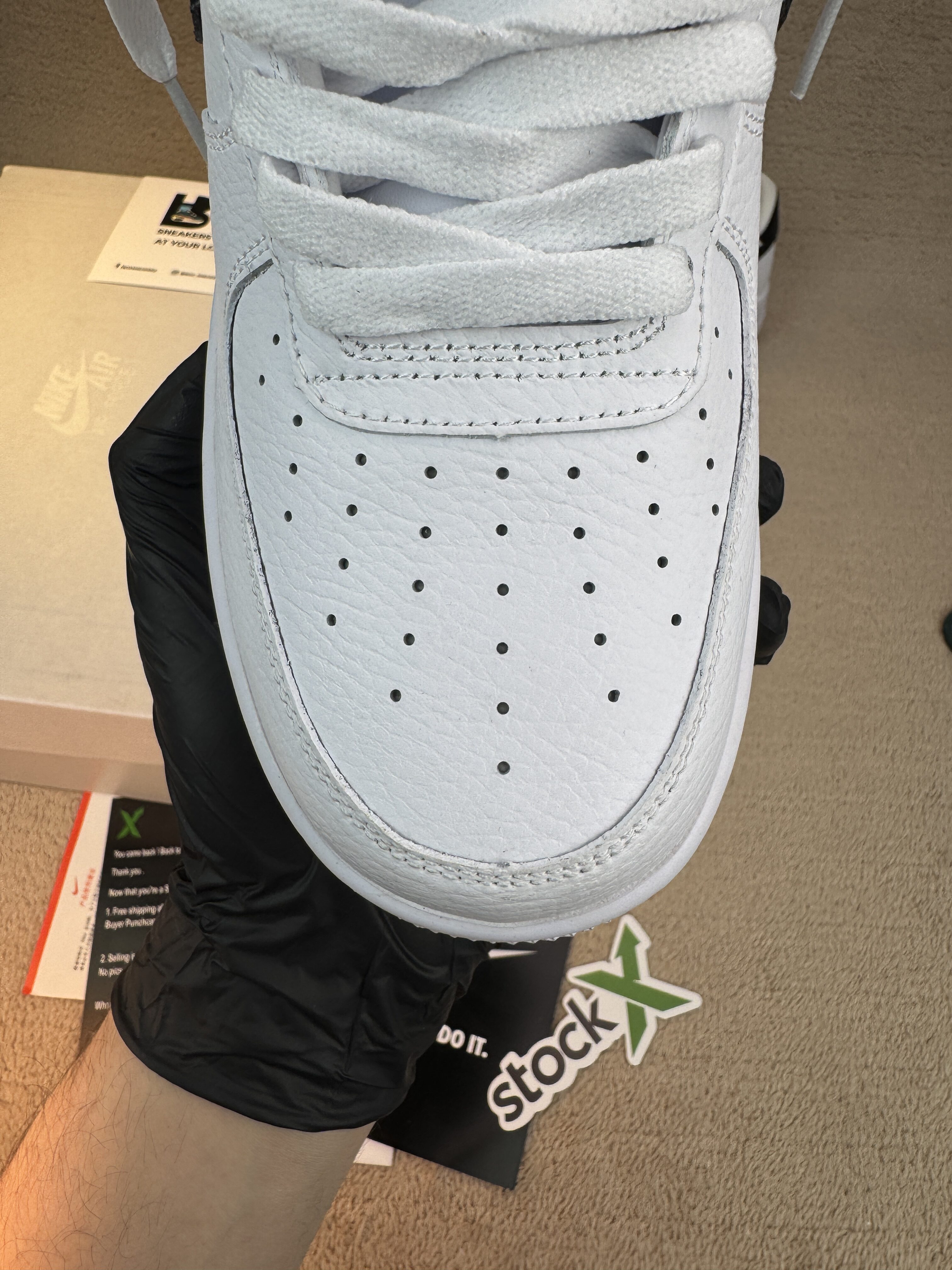Nike Air Force 1 Low '07 White Black Pebbled Leather - Image 7