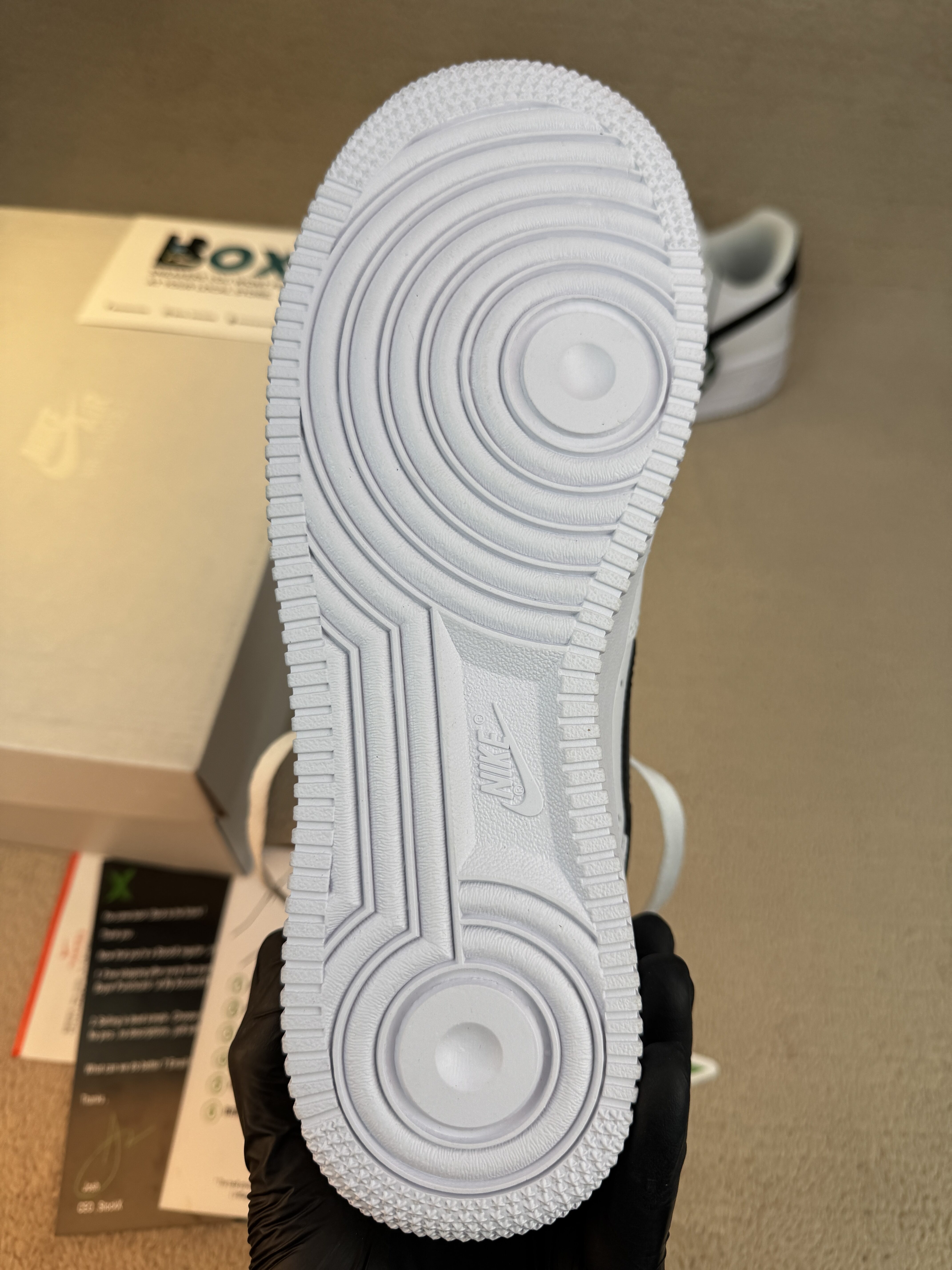 Nike Air Force 1 Low '07 White Black Pebbled Leather - Image 12