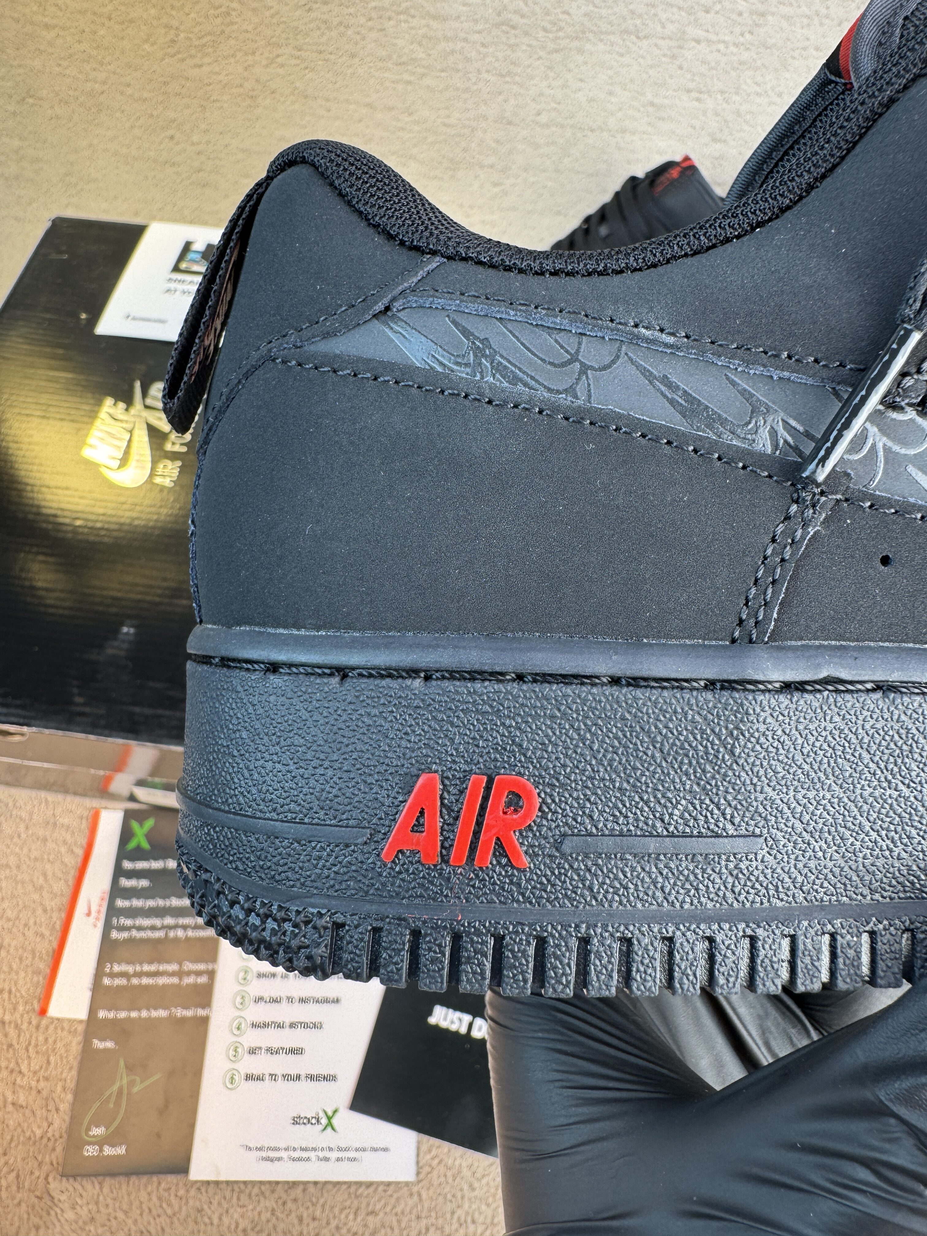 Nike Air Force 1 Low Multi-Swoosh Black Crimson - Image 5