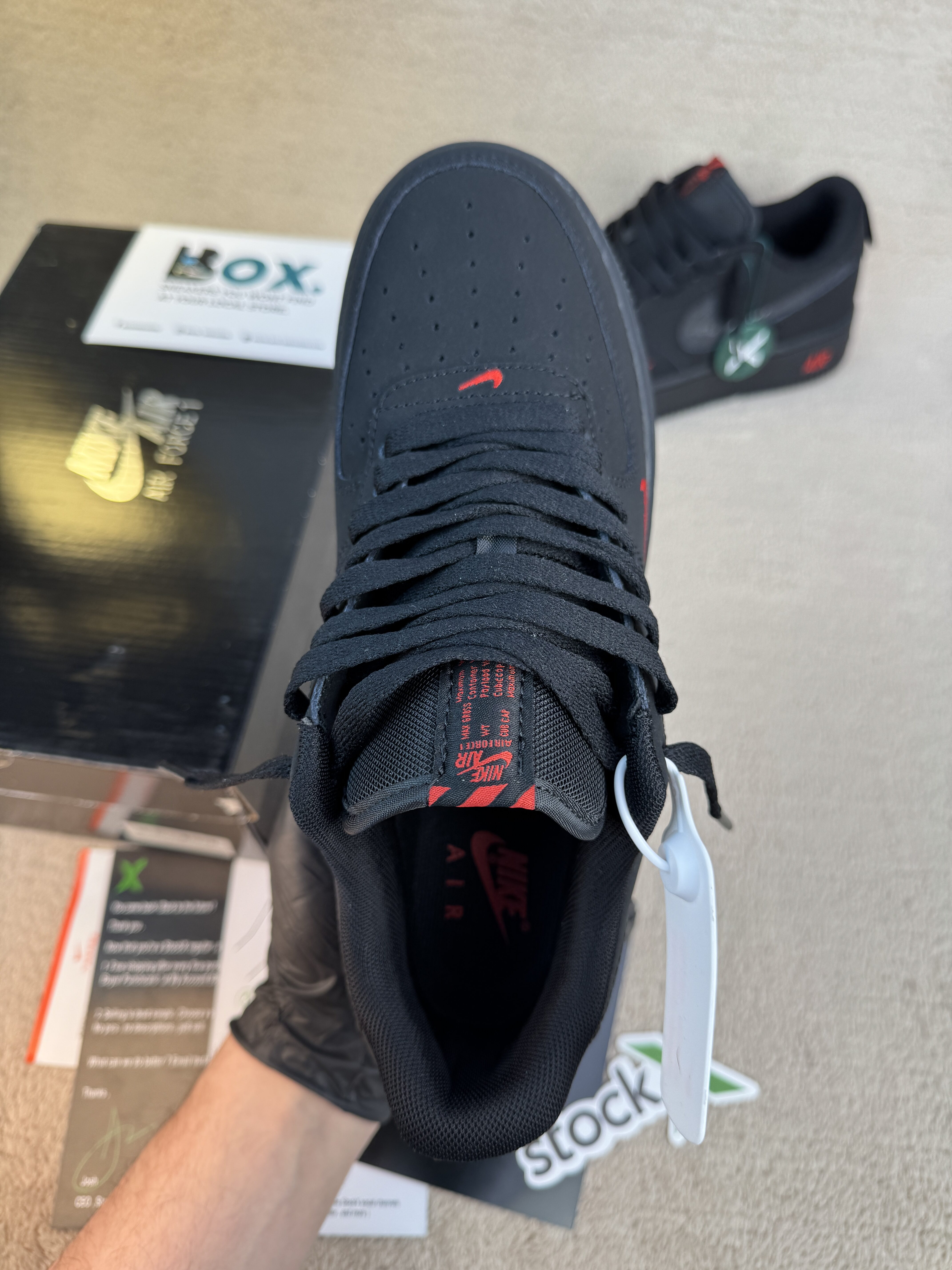 Nike Air Force 1 Low Multi-Swoosh Black Crimson - Image 12