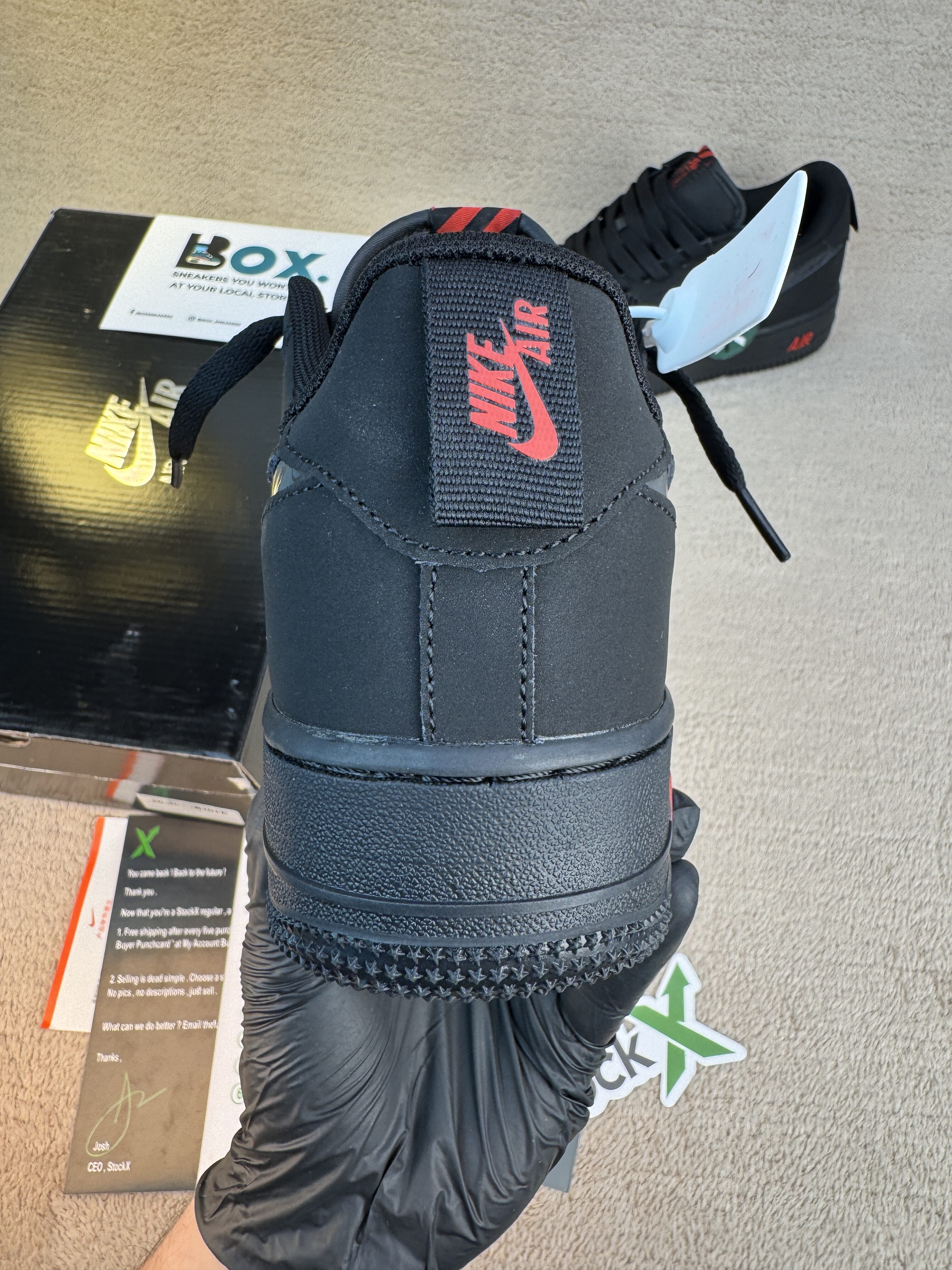 Nike Air Force 1 Low Multi-Swoosh Black Crimson - Image 13