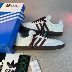 adidas Samba OG Wonder White Maroon (Women's)