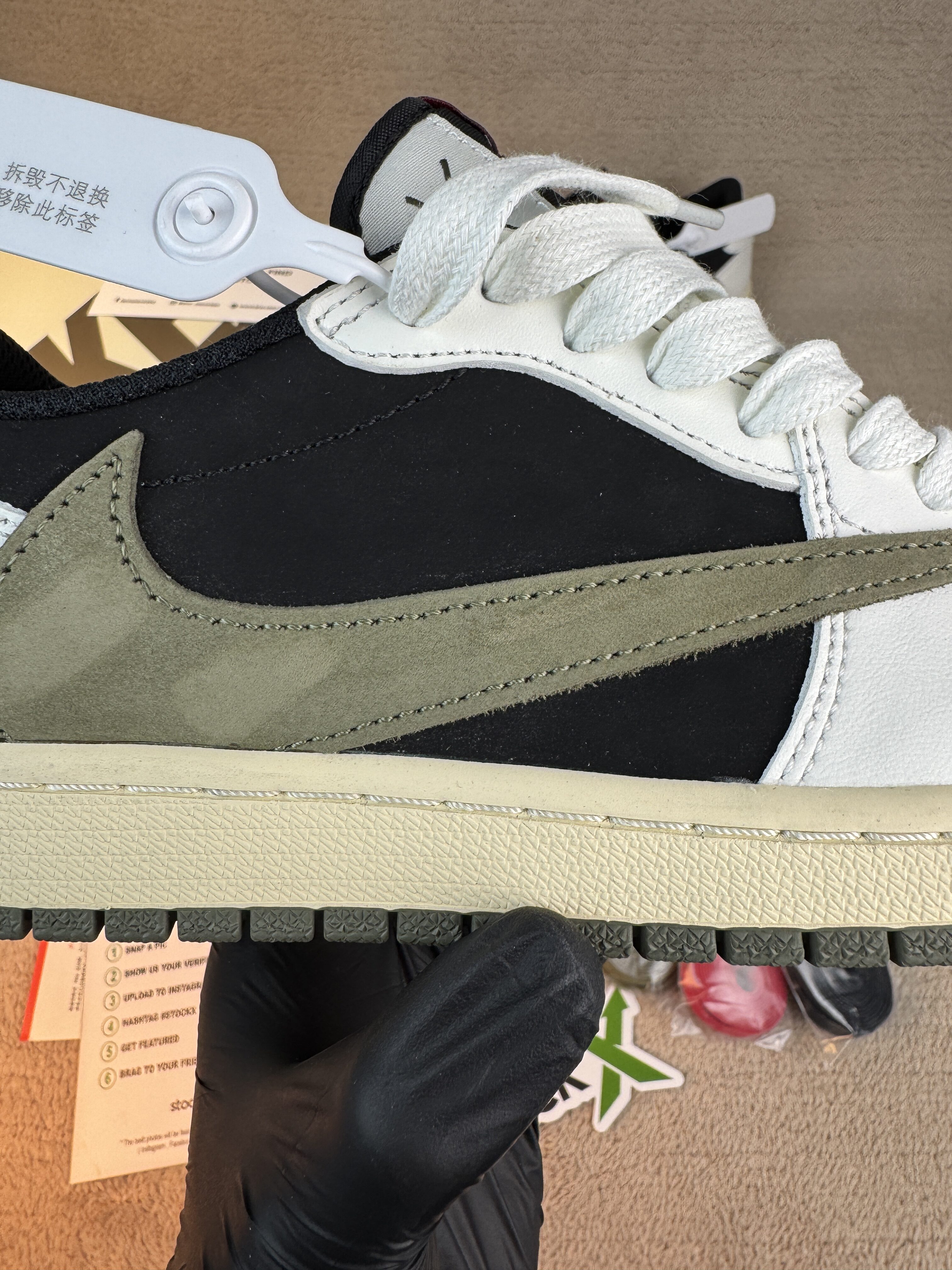 Jordan 1 Retro Low OG SP Travis Scott Olive - Image 5