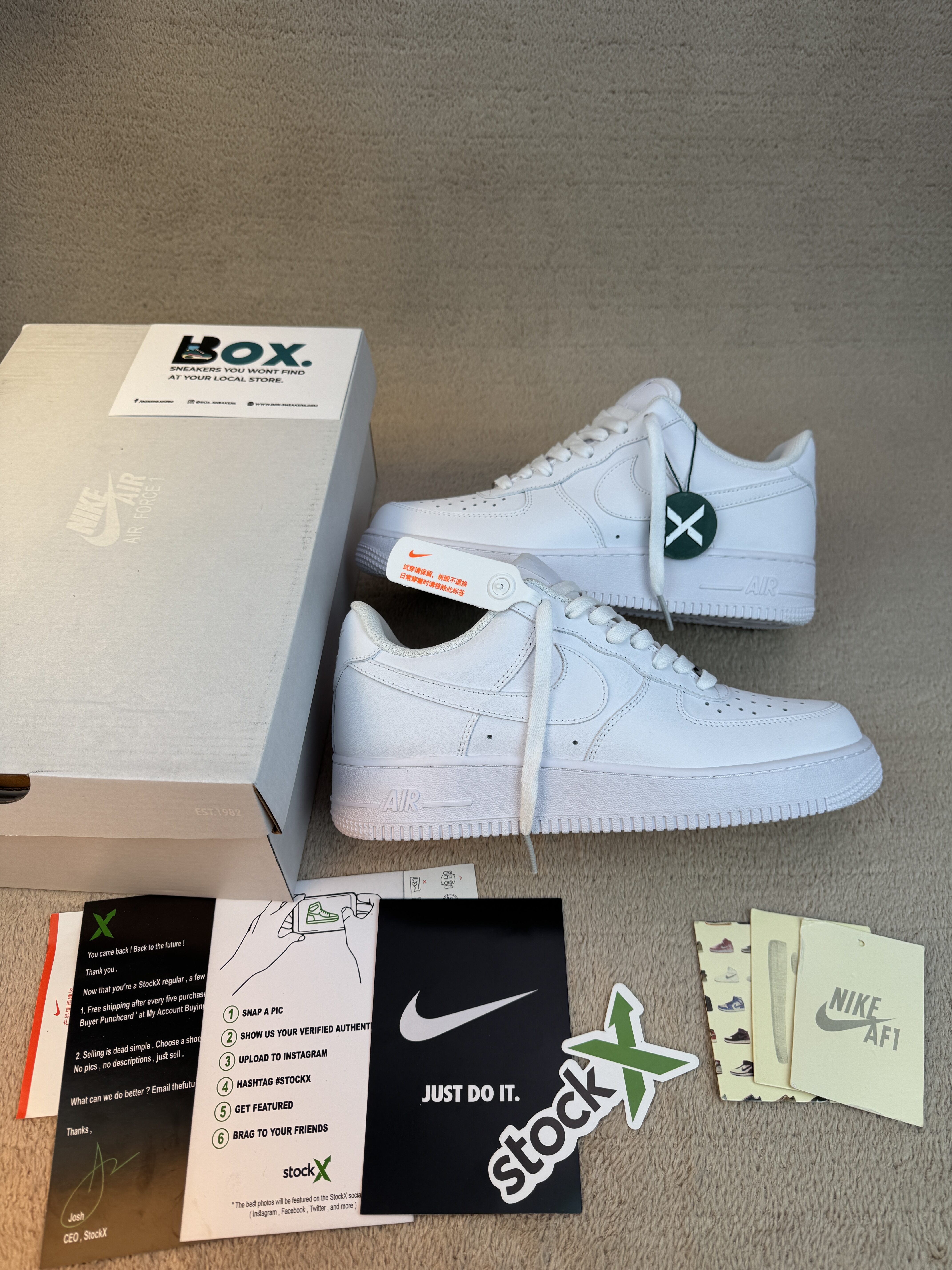 Nike Air Force 1 '07 'Triple White' premium leather - Image 2