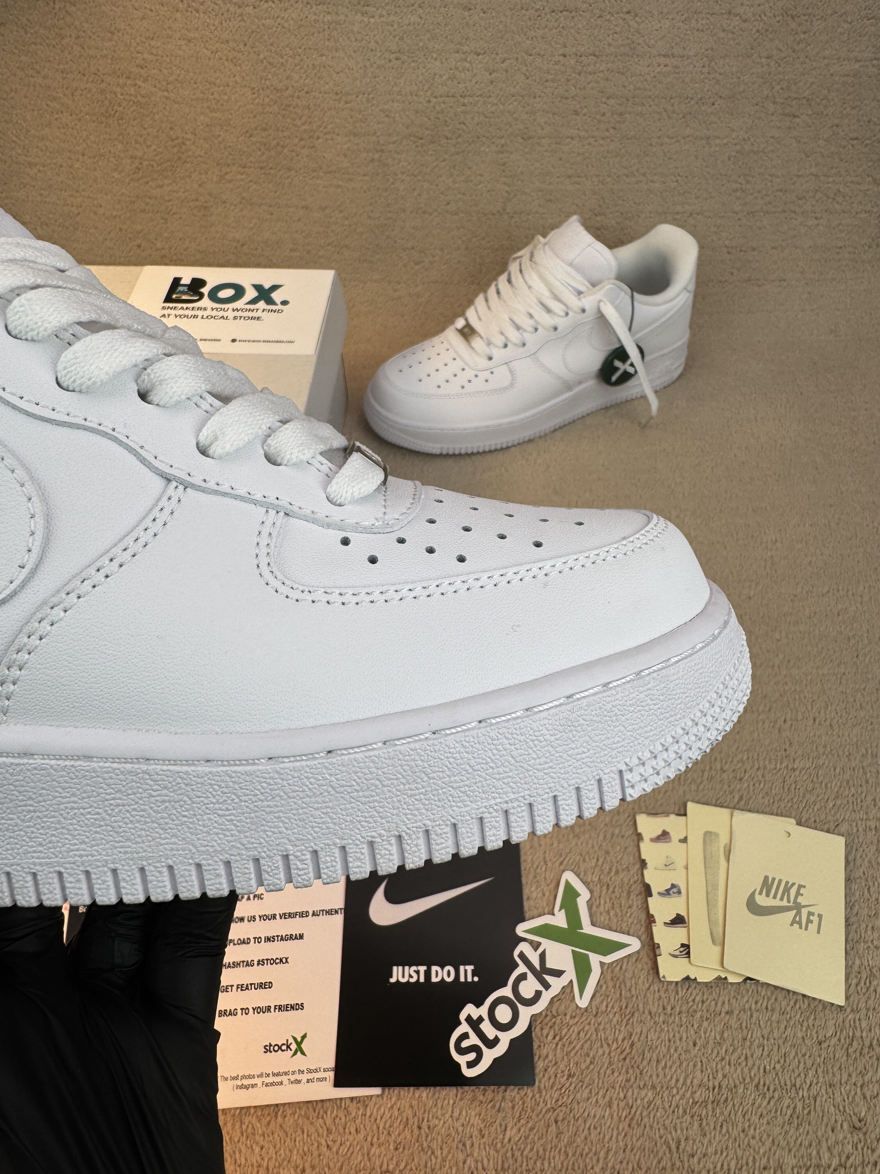 Nike Air Force 1 '07 'Triple White' premium leather - Image 6