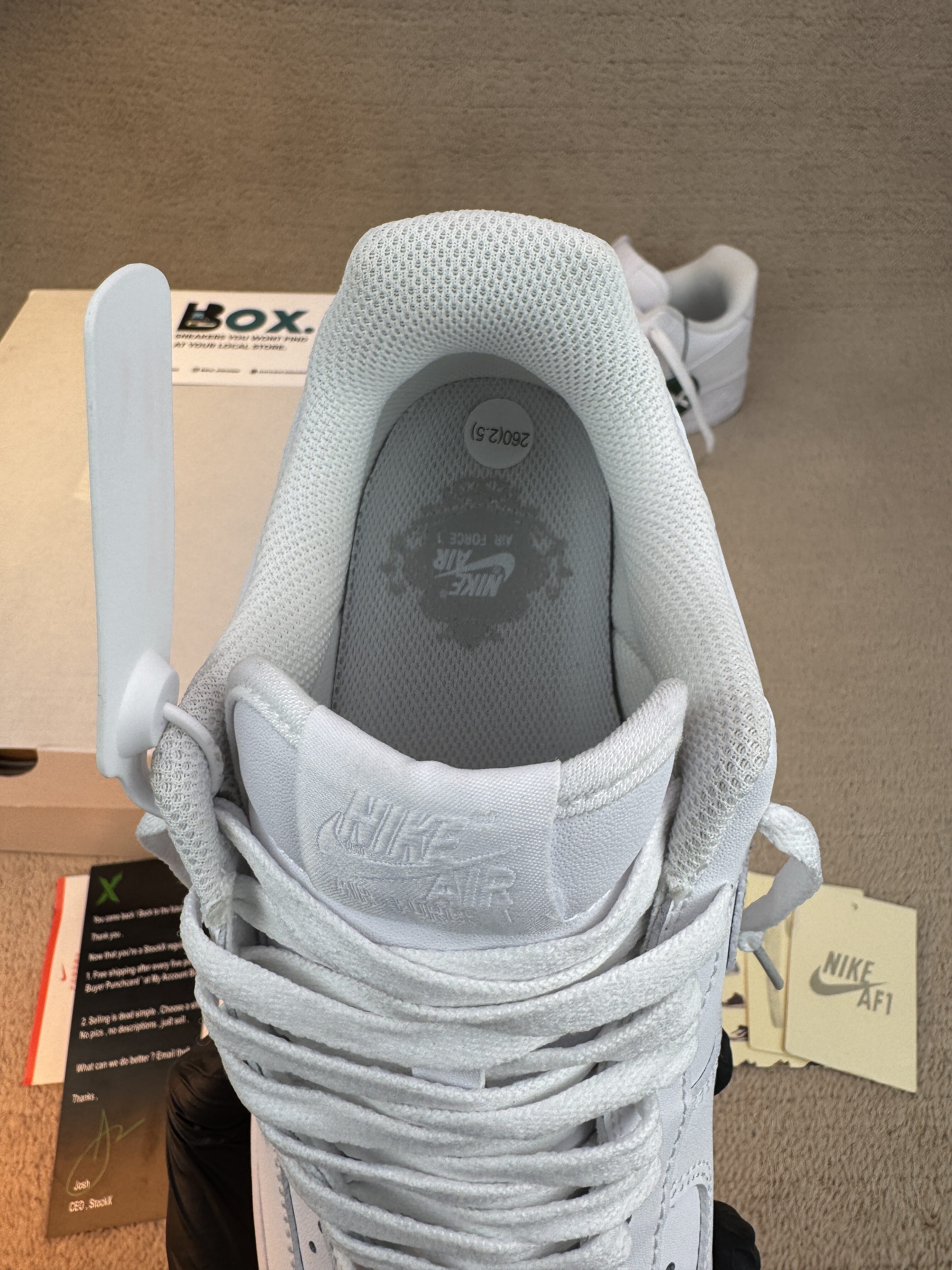 Nike Air Force 1 '07 'Triple White' premium leather - Image 9
