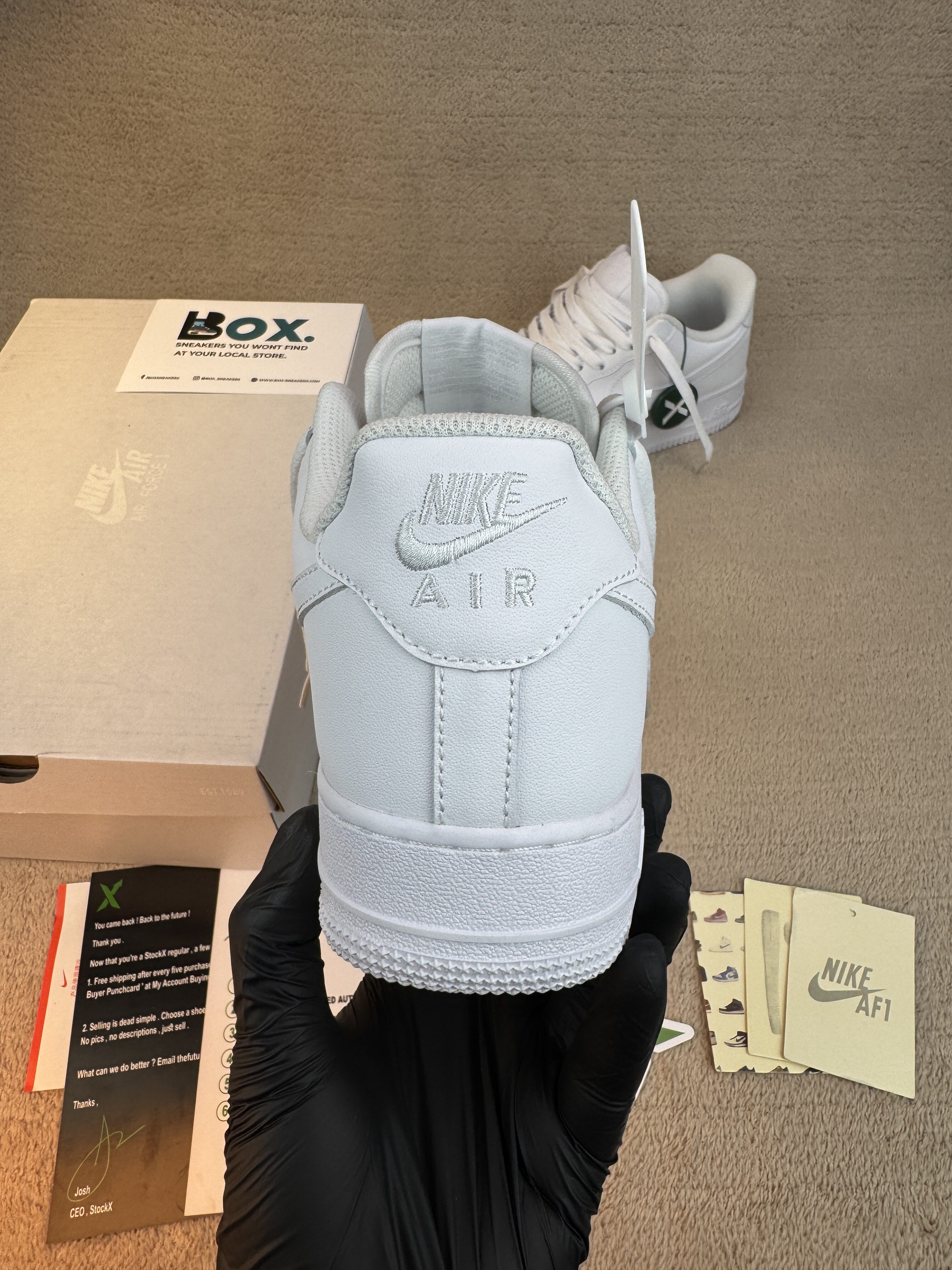 Nike Air Force 1 '07 'Triple White' premium leather - Image 11