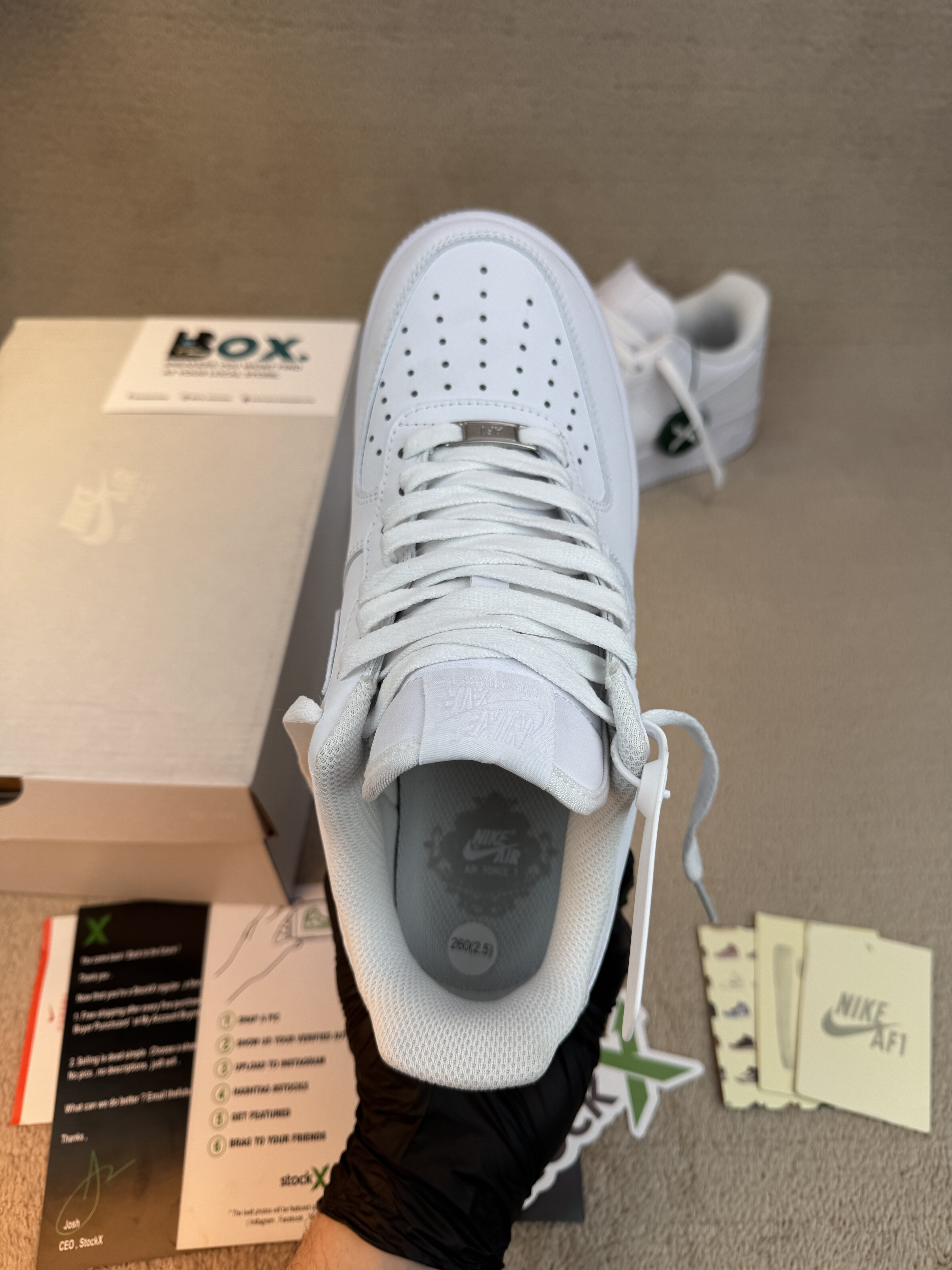 Nike Air Force 1 '07 'Triple White' premium leather - Image 10