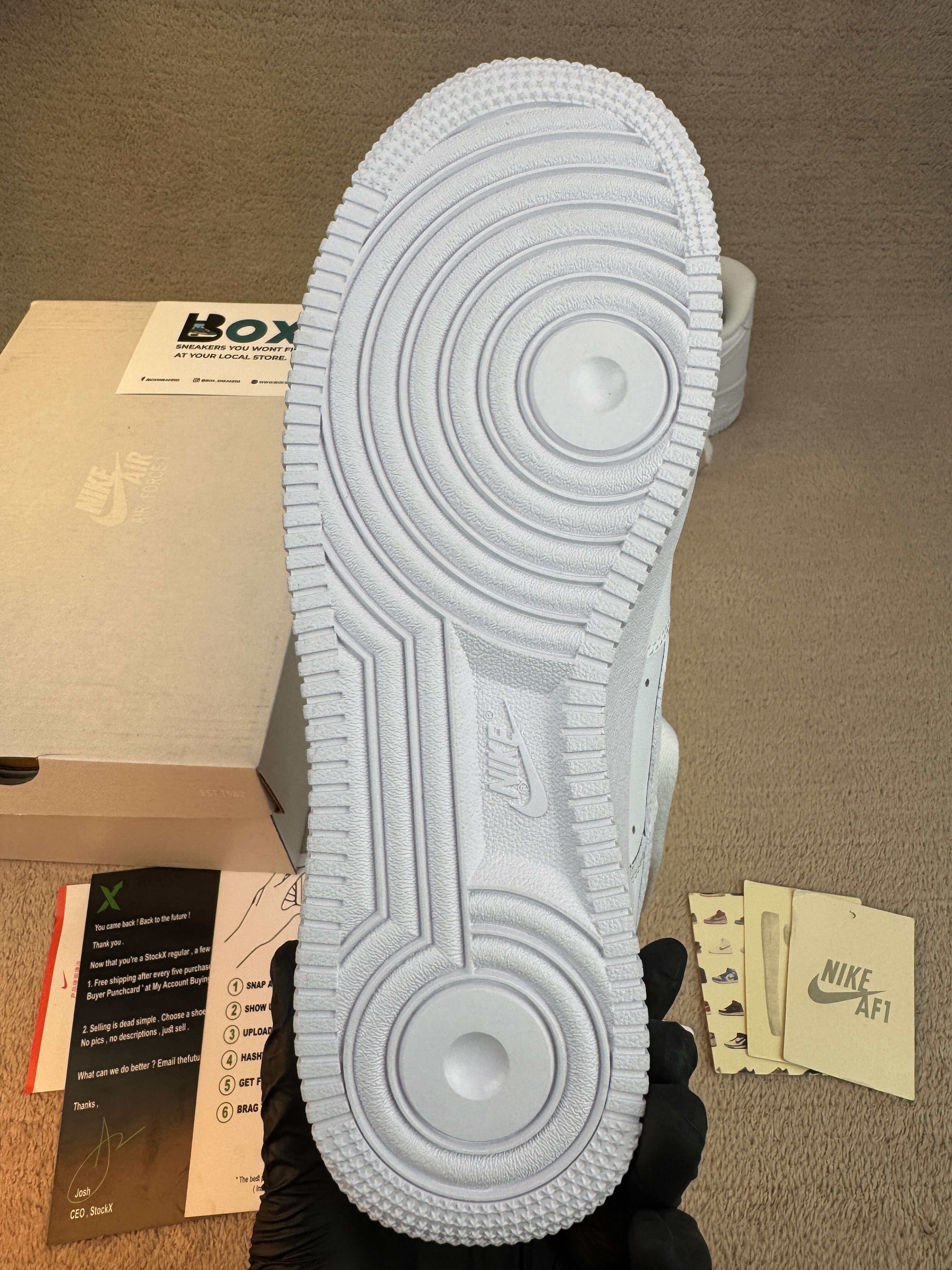 Nike Air Force 1 '07 'Triple White' premium leather - Image 13