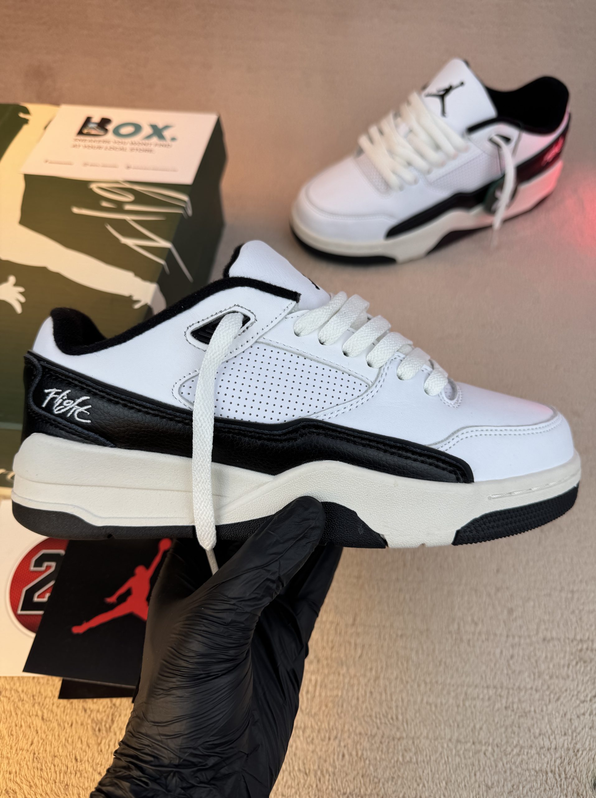 Jordan Flight Court White Black Sail - Image 3