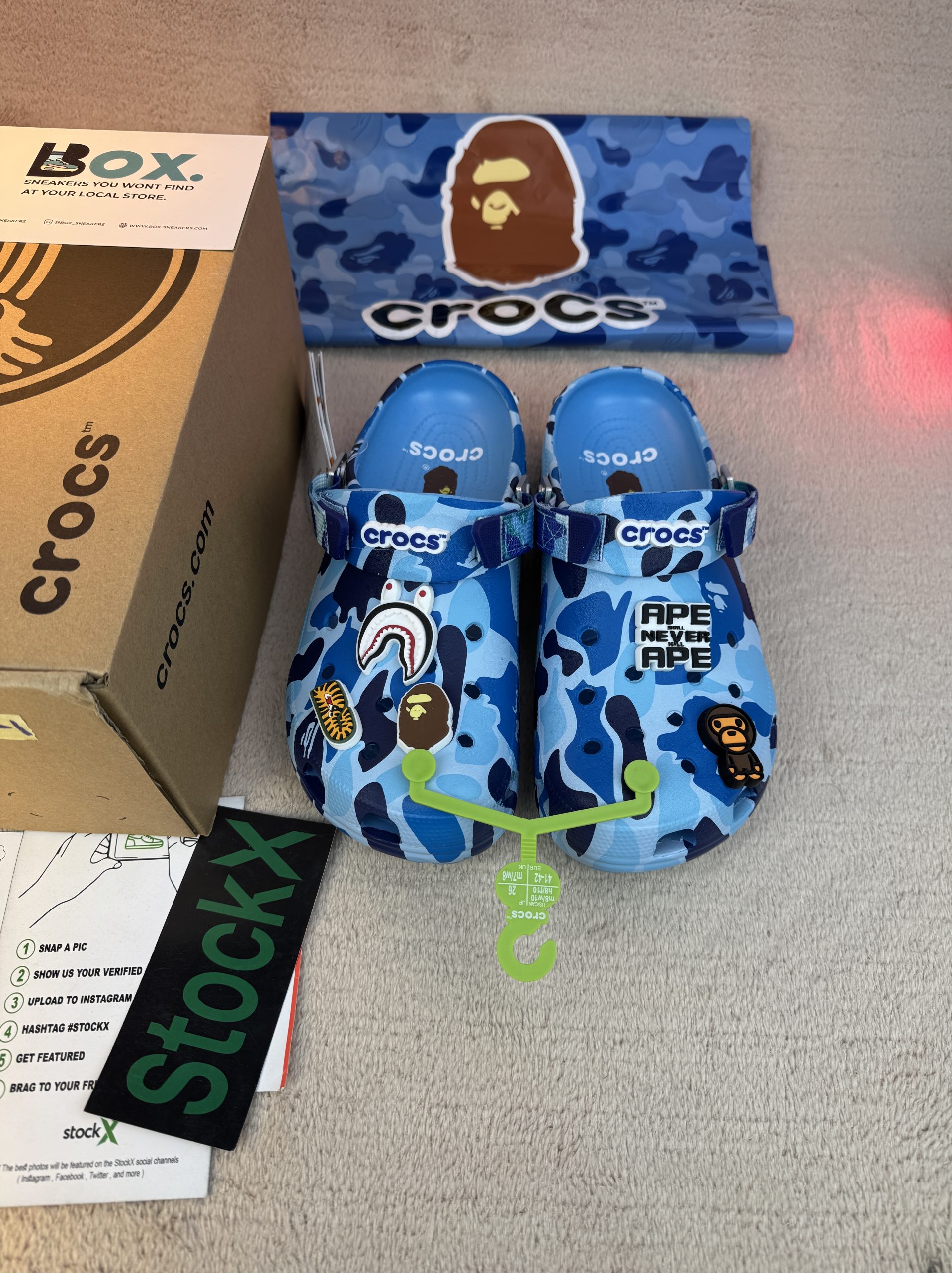 Crocs Classic Clog A Bathing Ape ABC Camo Blue - Image 2