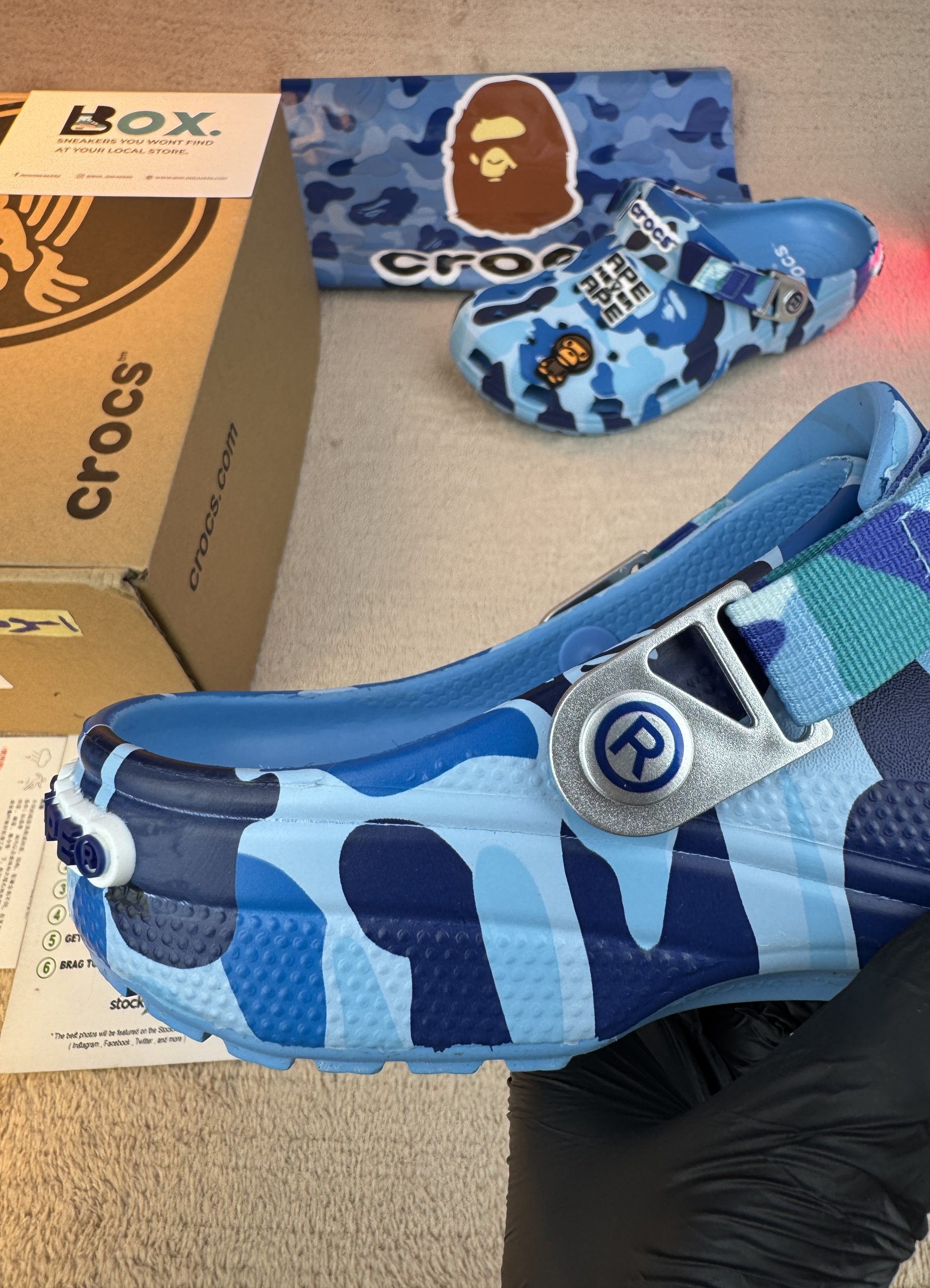 Crocs Classic Clog A Bathing Ape ABC Camo Blue - Image 4