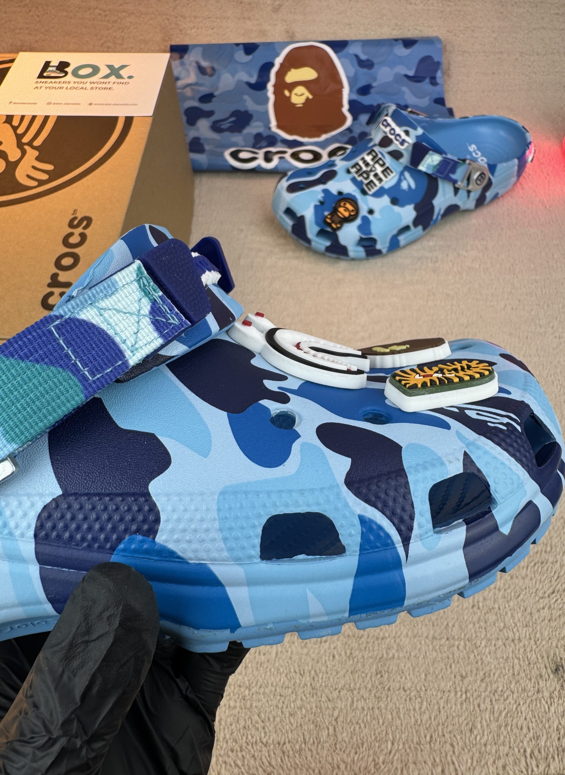 Crocs Classic Clog A Bathing Ape ABC Camo Blue - Image 5