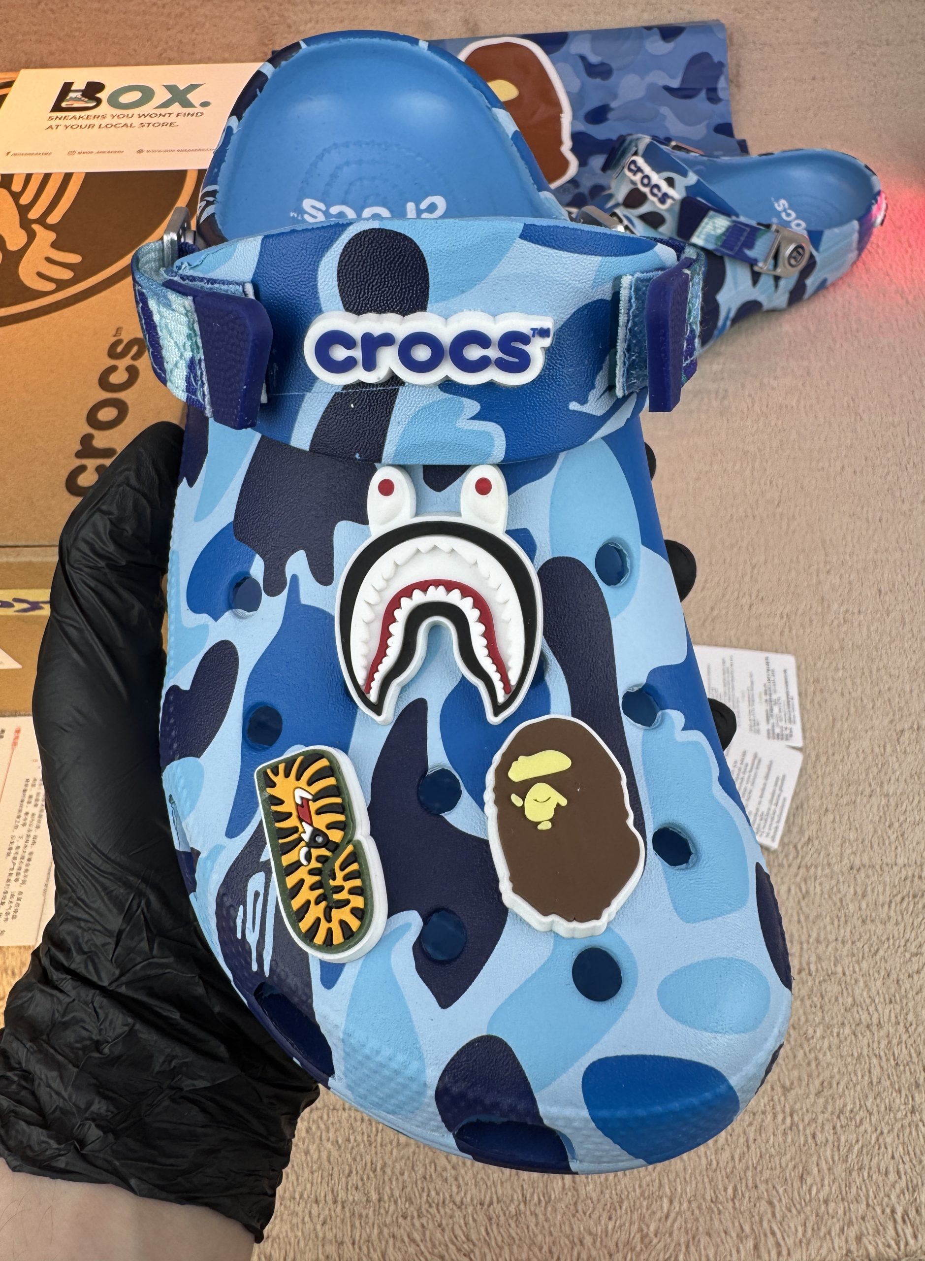 Crocs Classic Clog A Bathing Ape ABC Camo Blue - Image 6