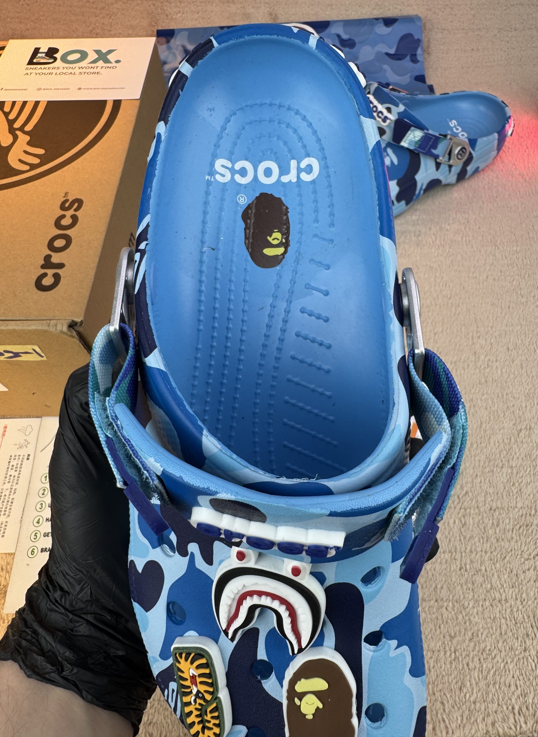 Crocs Classic Clog A Bathing Ape ABC Camo Blue - Image 7