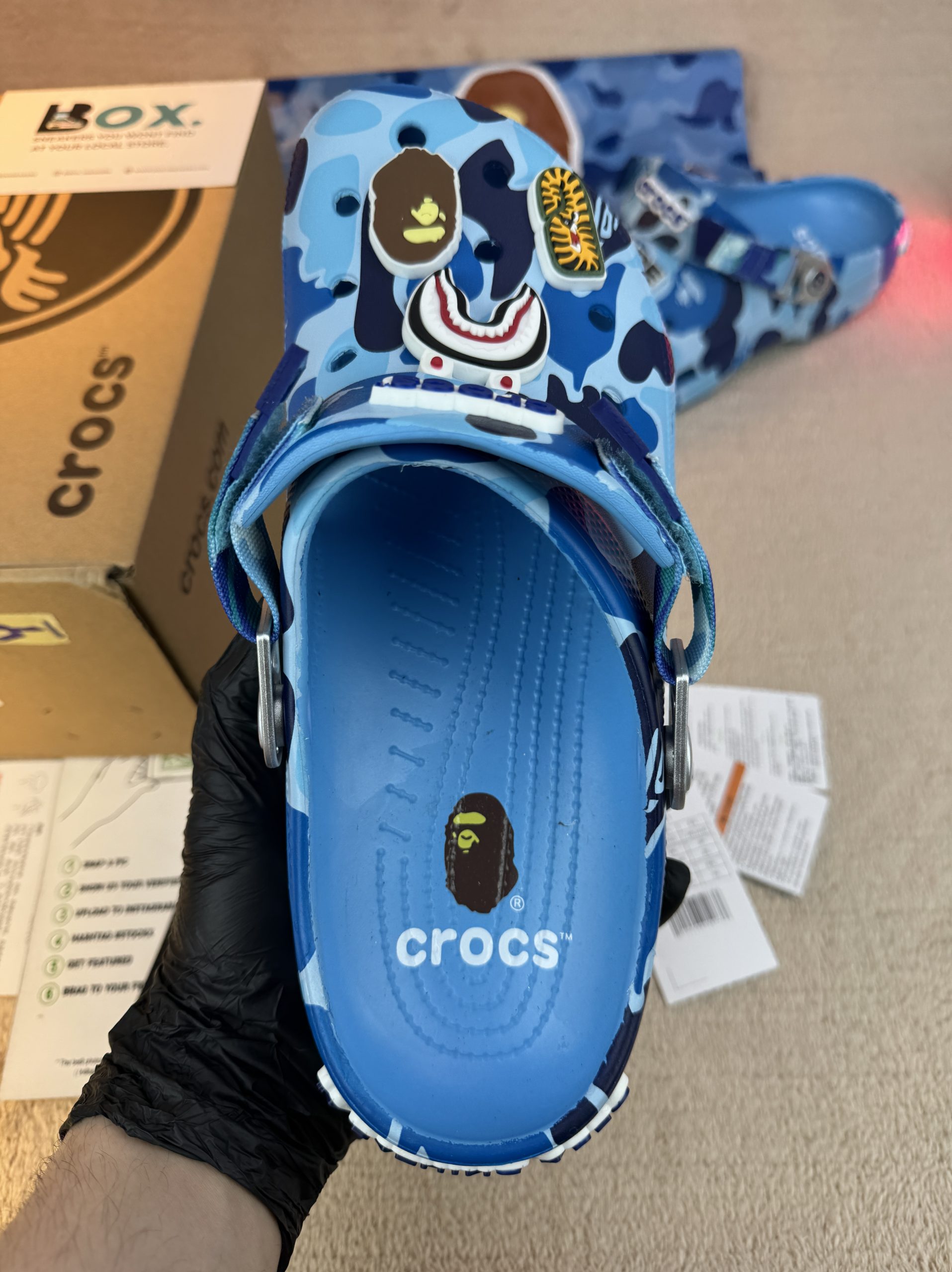 Crocs Classic Clog A Bathing Ape ABC Camo Blue - Image 9
