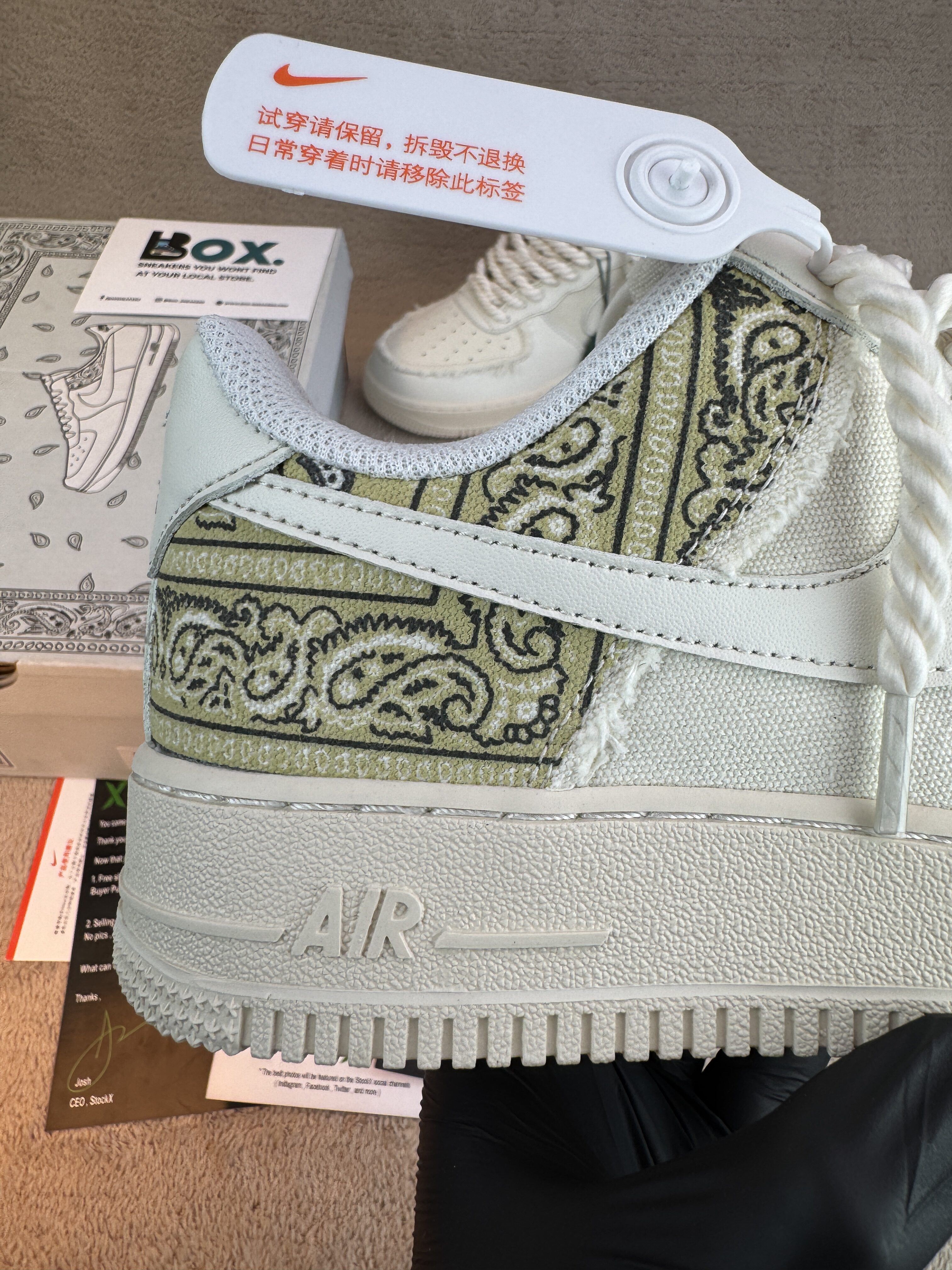Nike Air force 1 Low 'TU Big Bang Chunky' Lace Bandana Custom - Image 4