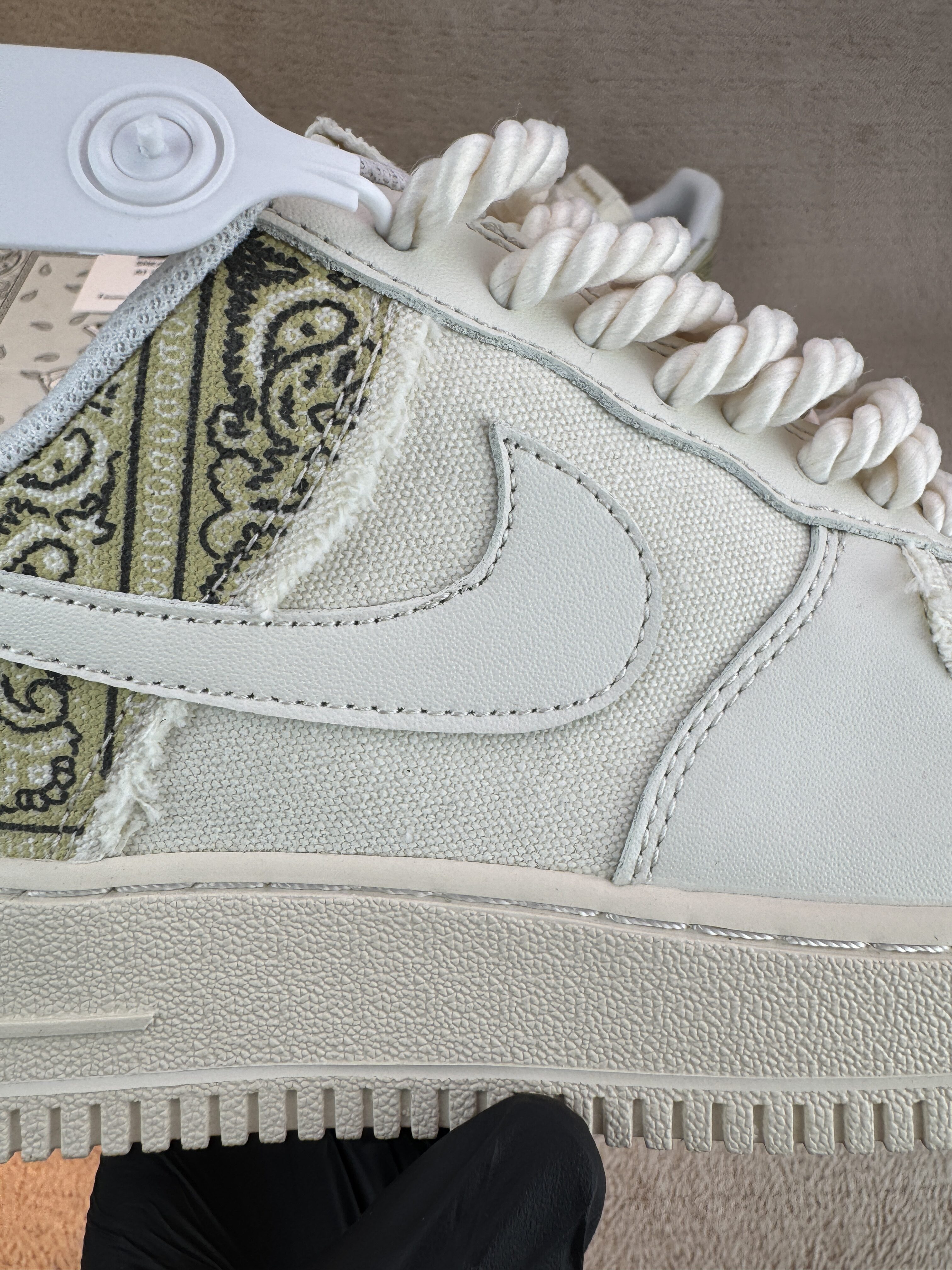Nike Air force 1 Low 'TU Big Bang Chunky' Lace Bandana Custom - Image 5