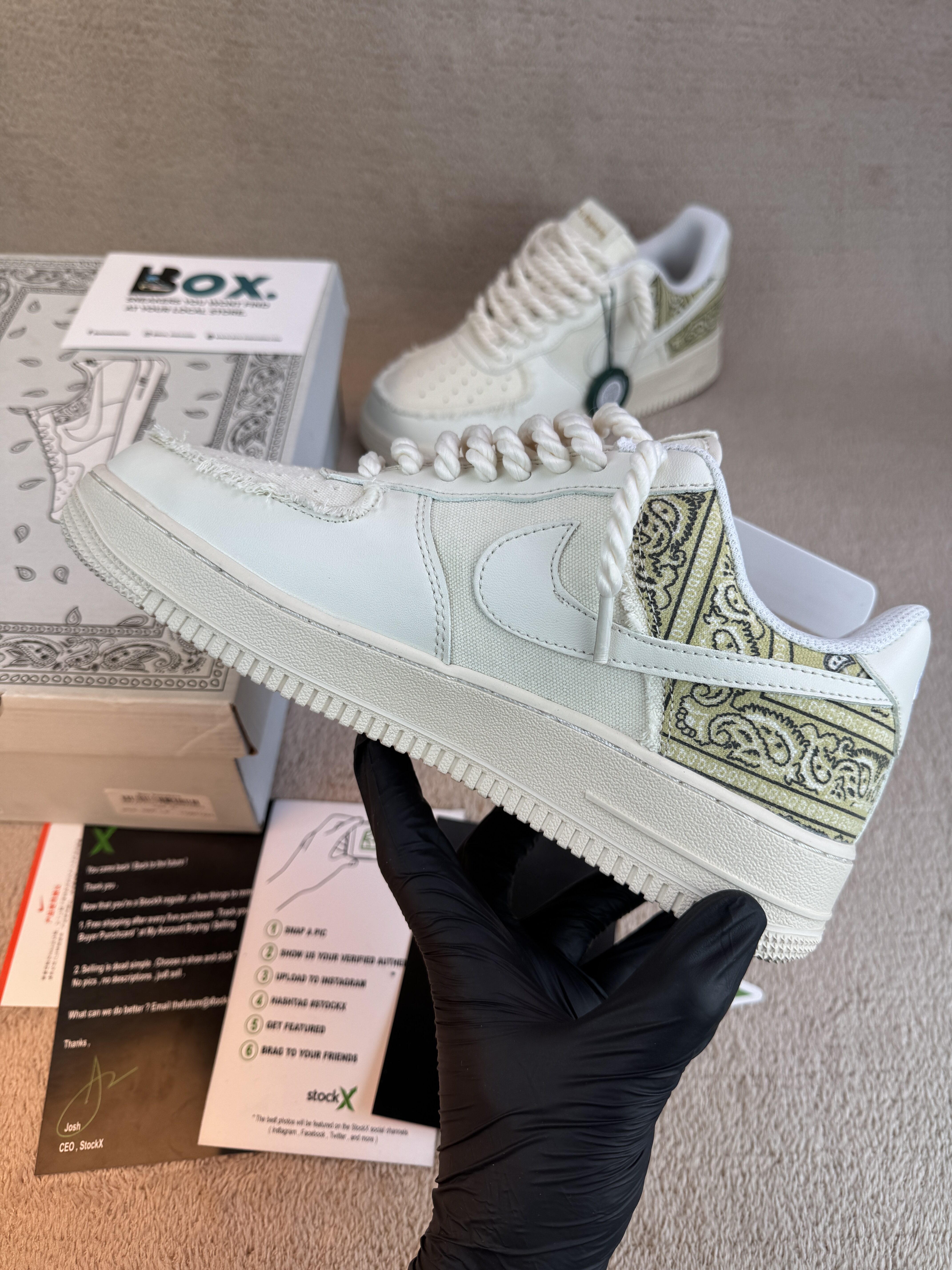 Nike Air force 1 Low 'TU Big Bang Chunky' Lace Bandana Custom - Image 11