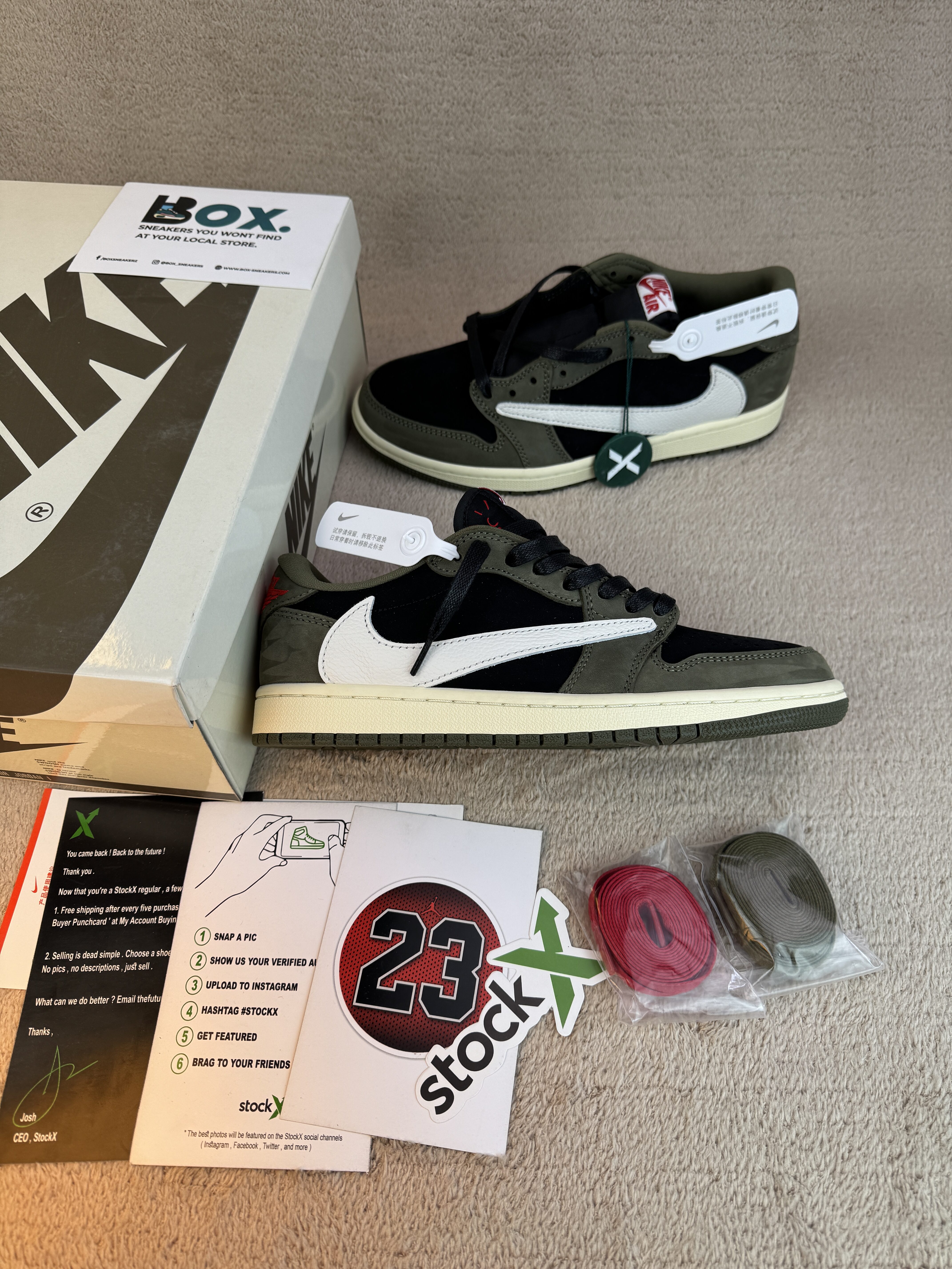 Jordan 1 Retro Low OG SP Travis Scott Black Olive - Image 14