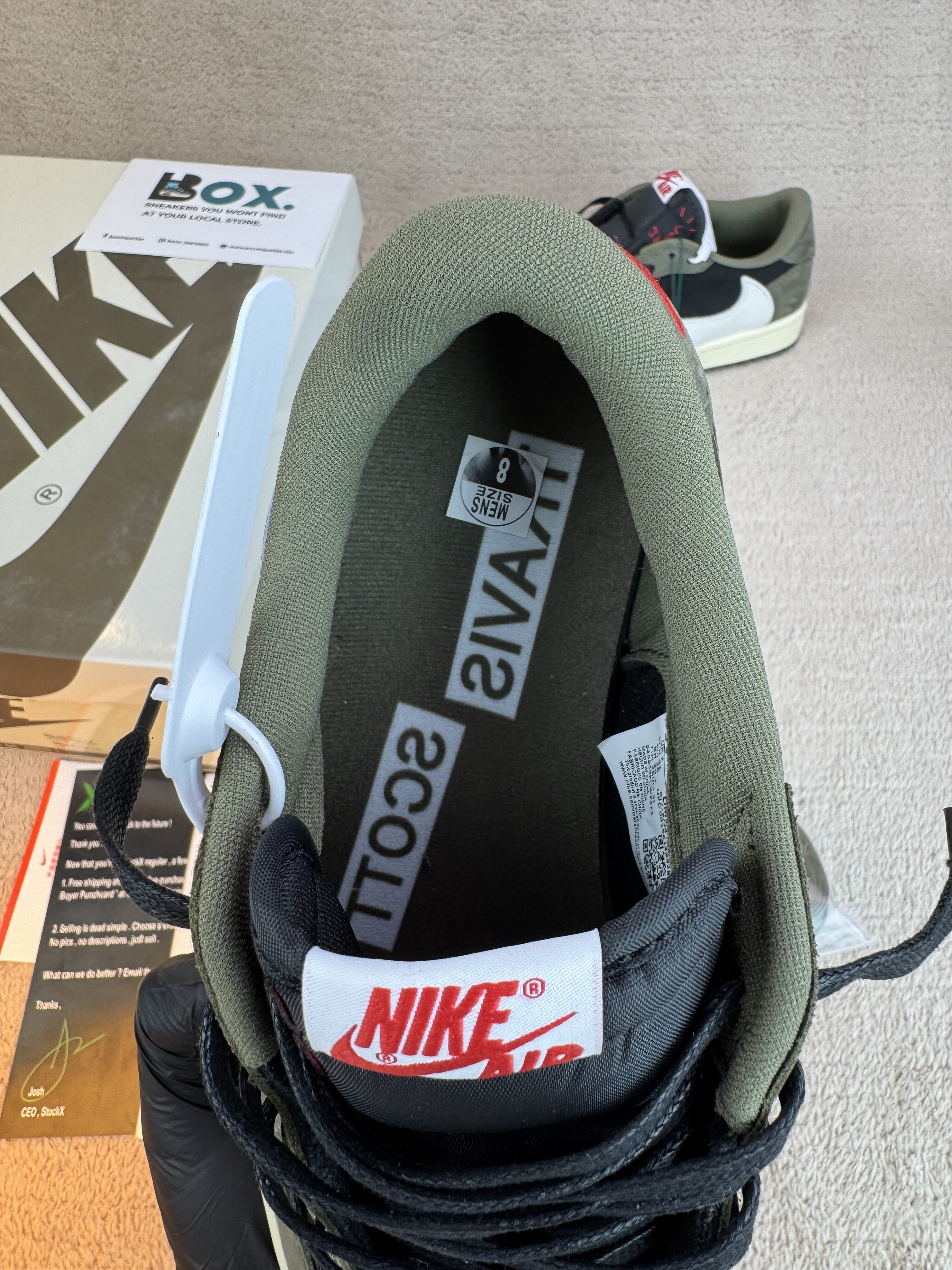 Jordan 1 Retro Low OG SP Travis Scott Black Olive - Image 10