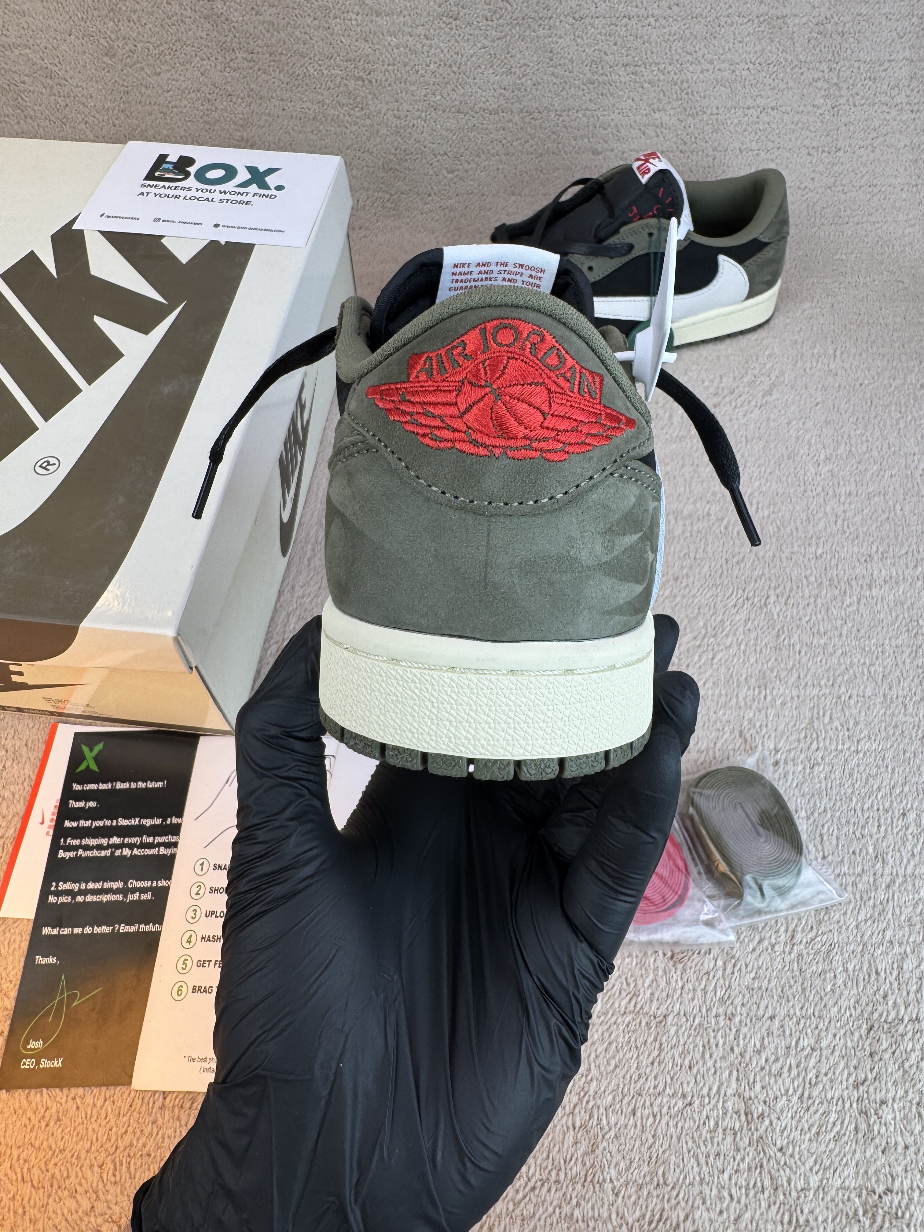 Jordan 1 Retro Low OG SP Travis Scott Black Olive - Image 11